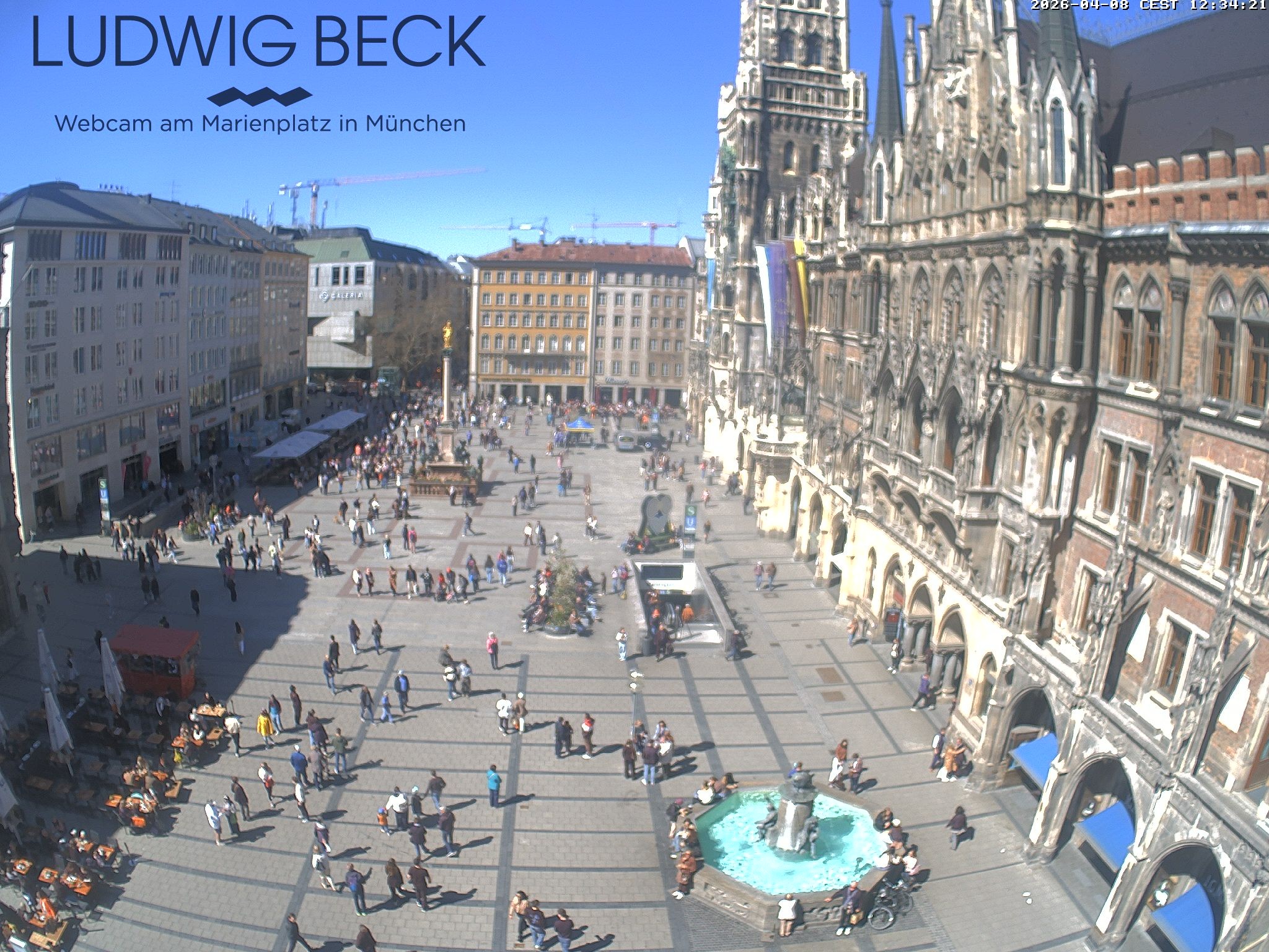 Archived image Webcam at the Marienplatz, Munich
