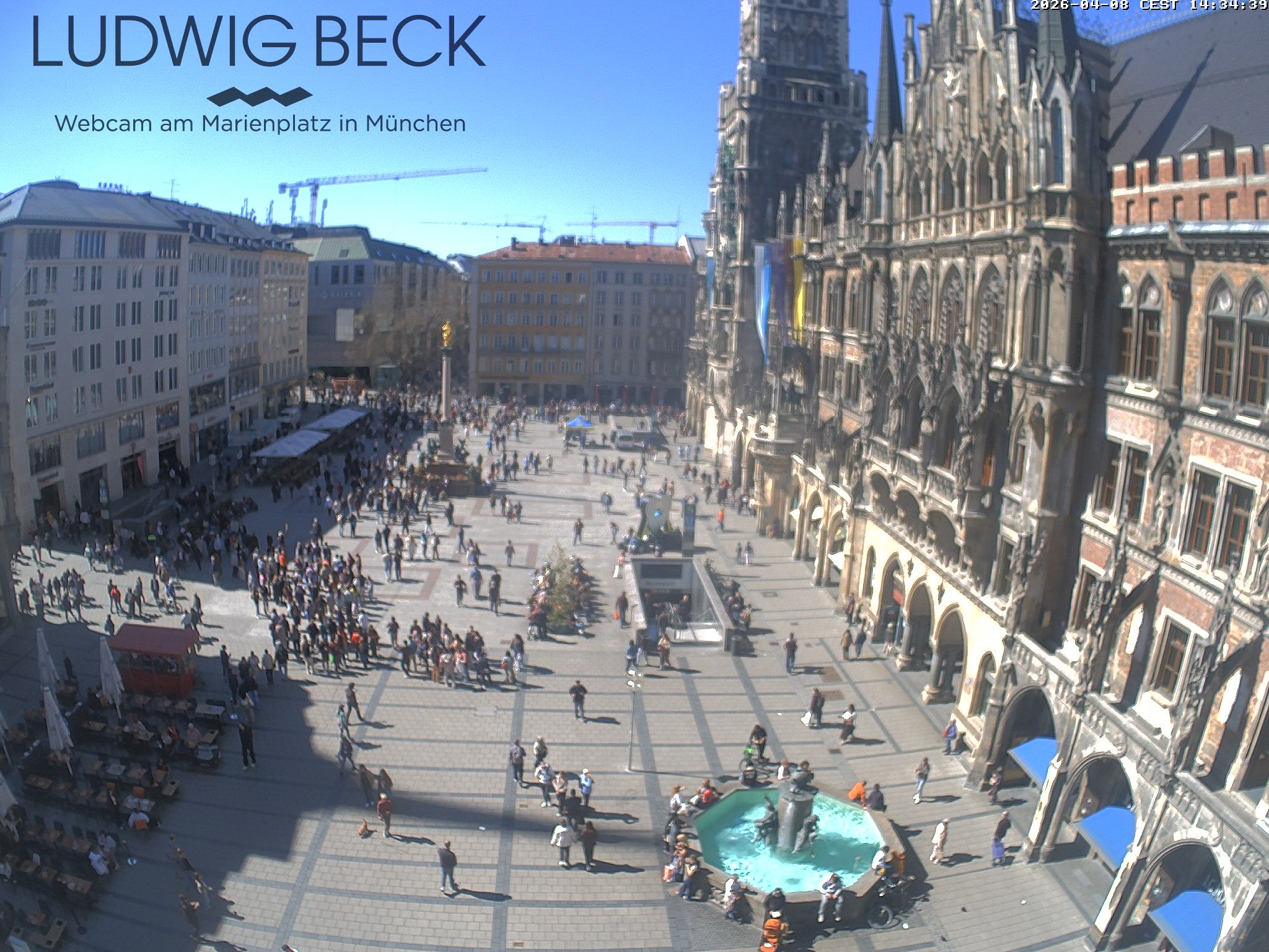 Archiv Foto Webcam am Marienplatz München