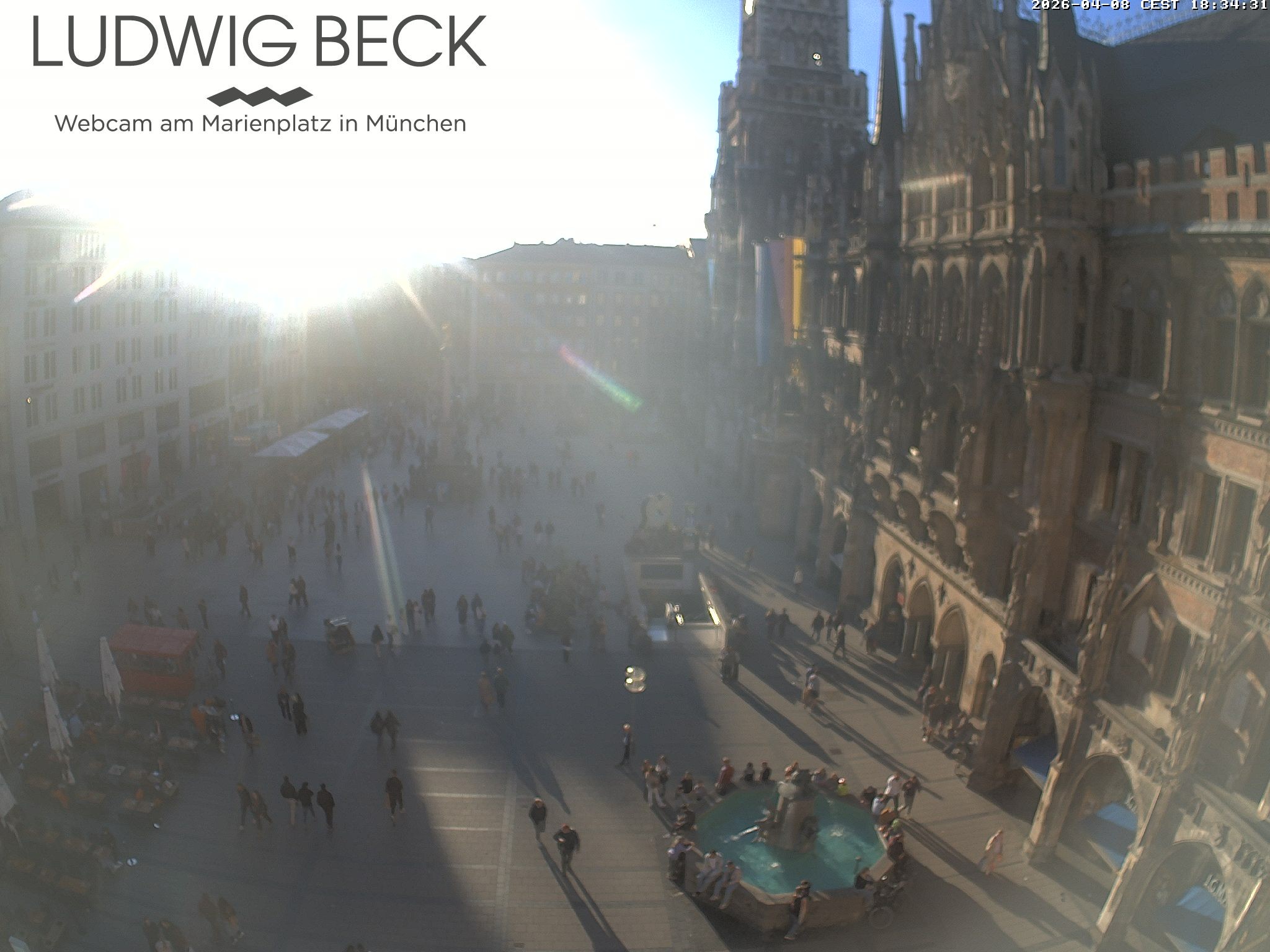 Archived image Webcam at the Marienplatz, Munich