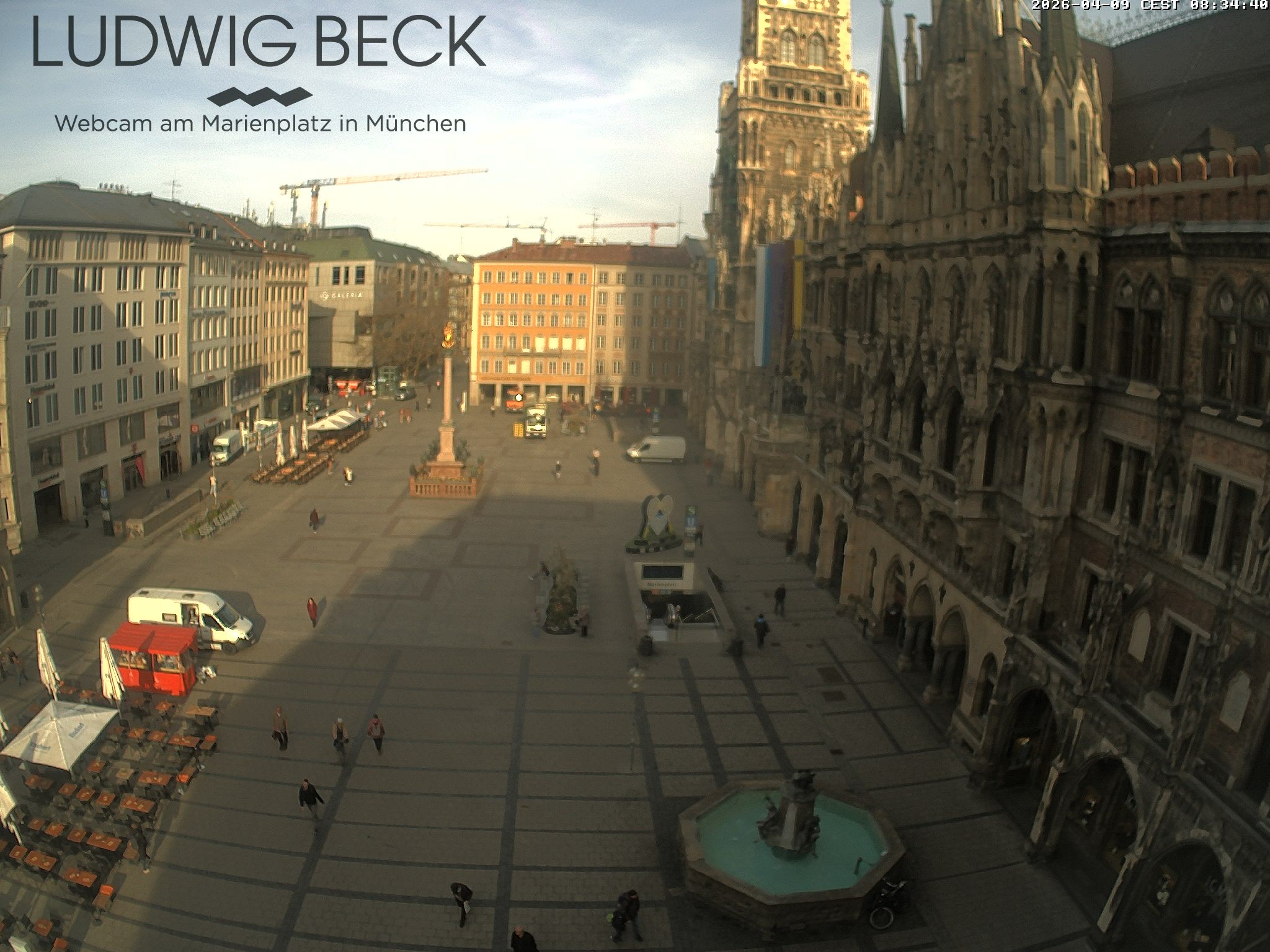 Archived image Webcam at the Marienplatz, Munich