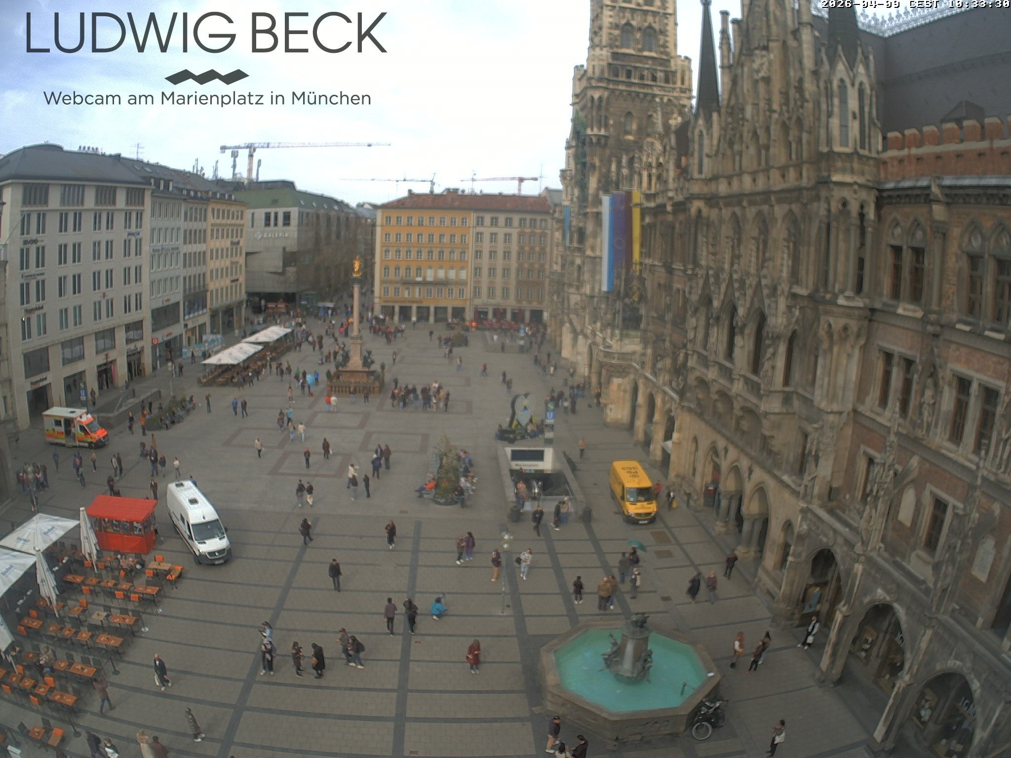 Archiv Foto Webcam am Marienplatz München