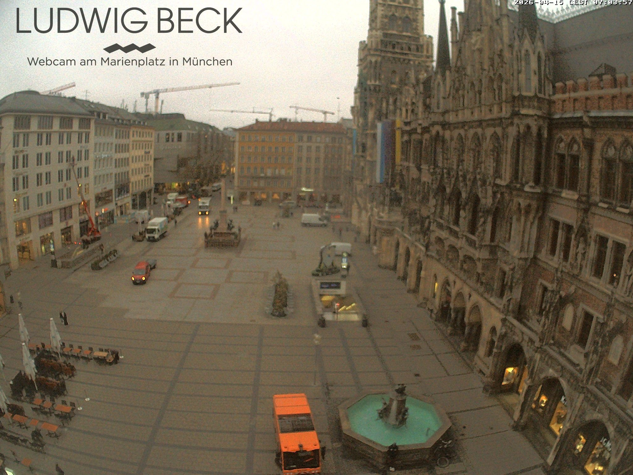 Archiv Foto Webcam am Marienplatz München