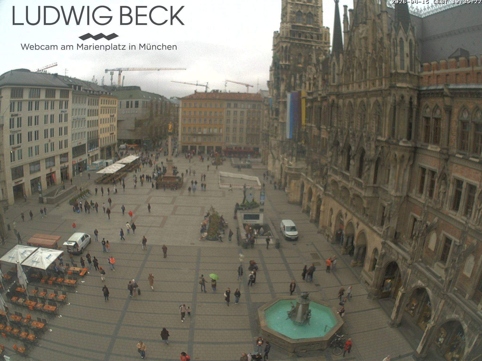 Archiv Foto Webcam am Marienplatz München