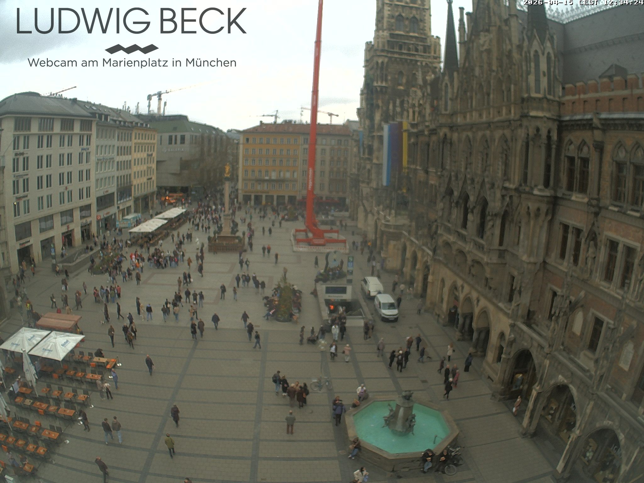 Archiv Foto Webcam am Marienplatz München