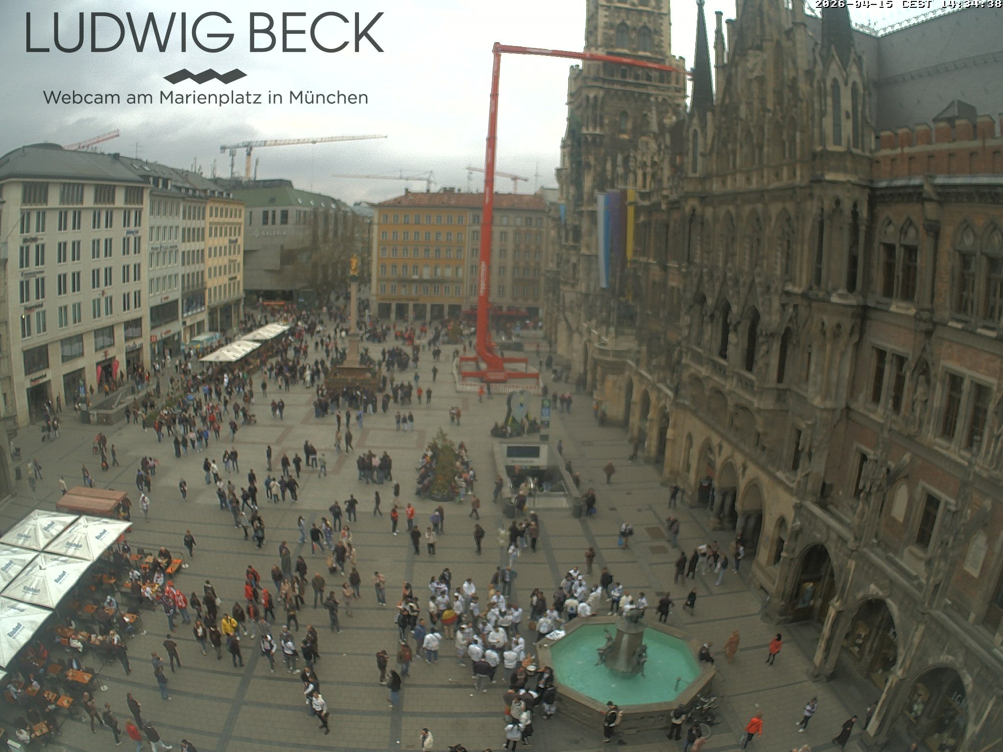 Archiv Foto Webcam am Marienplatz München