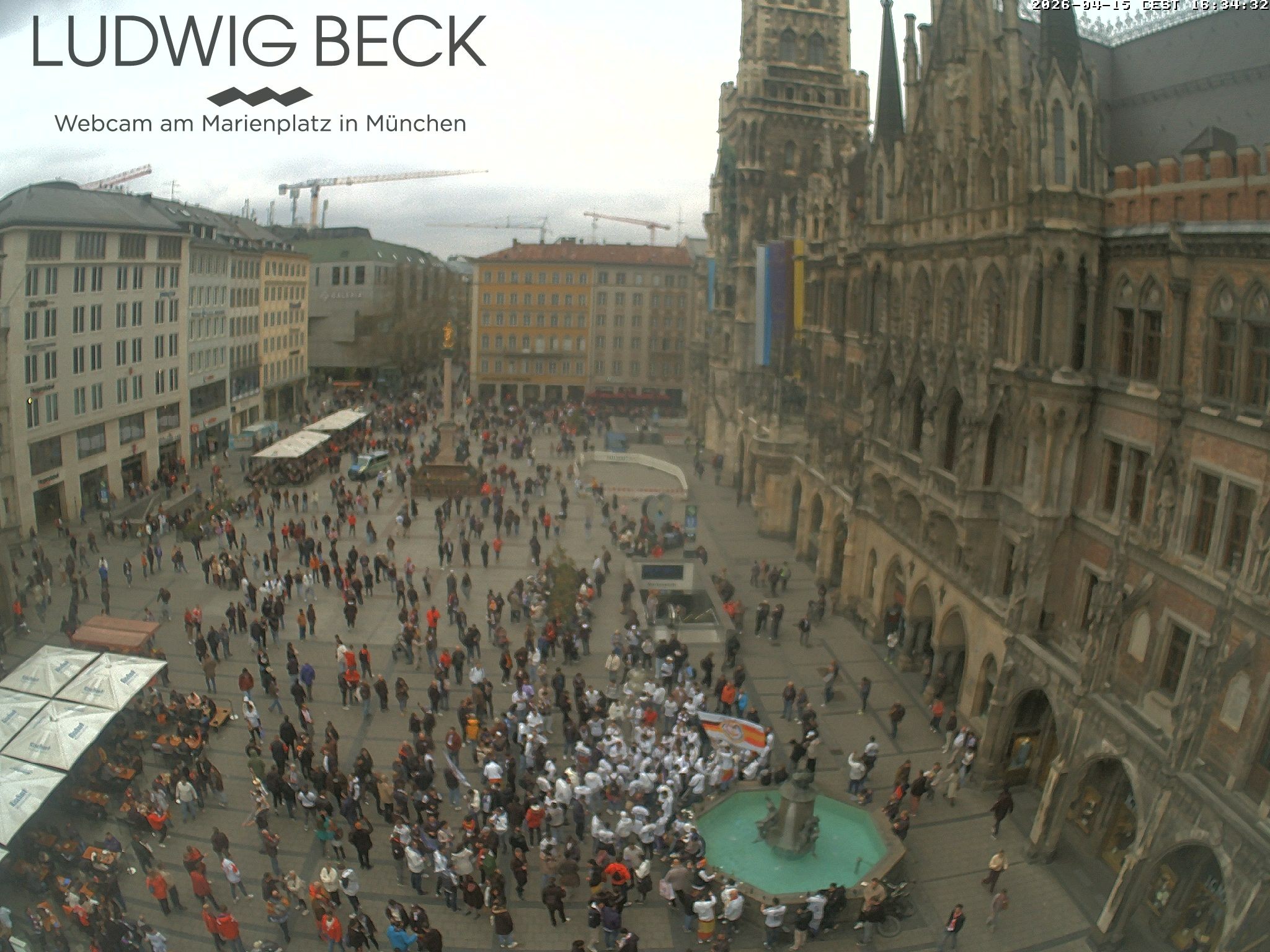 Archiv Foto Webcam am Marienplatz München