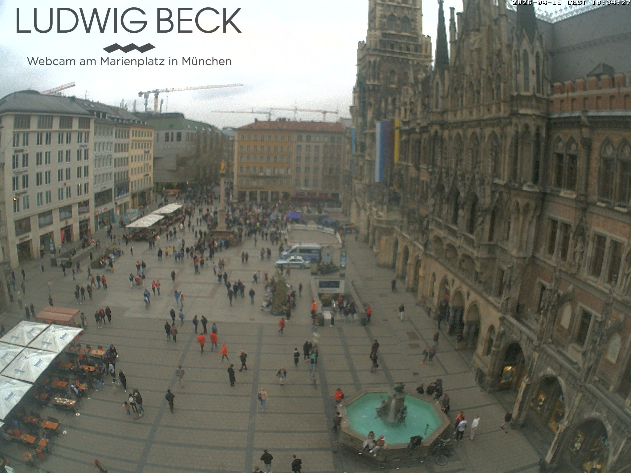 Archiv Foto Webcam am Marienplatz München
