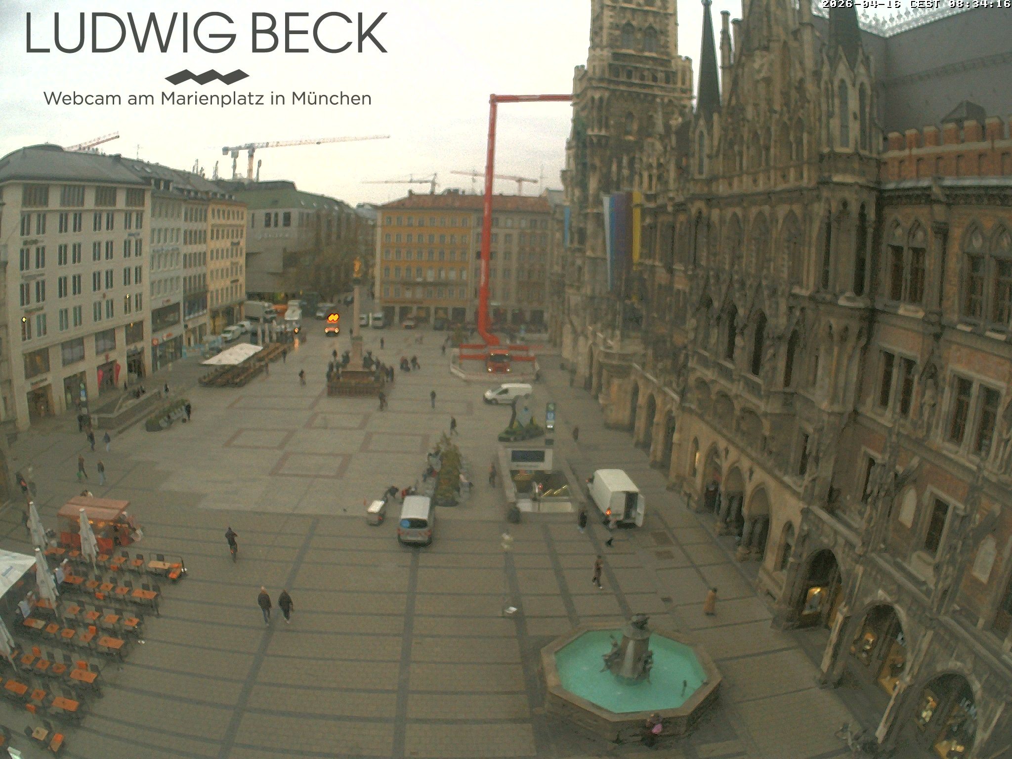 Archived image Webcam at the Marienplatz, Munich