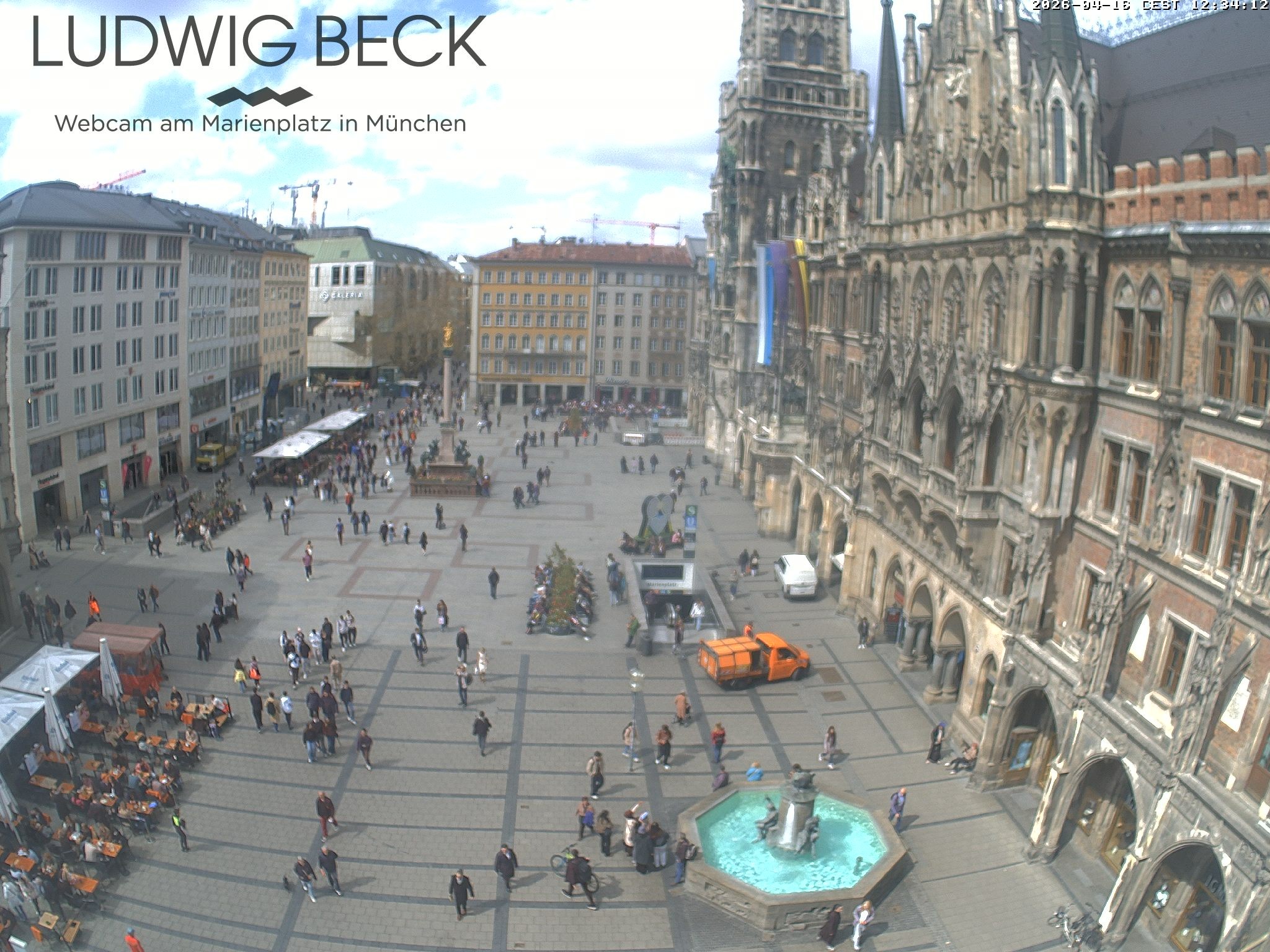 Archived image Webcam at the Marienplatz, Munich