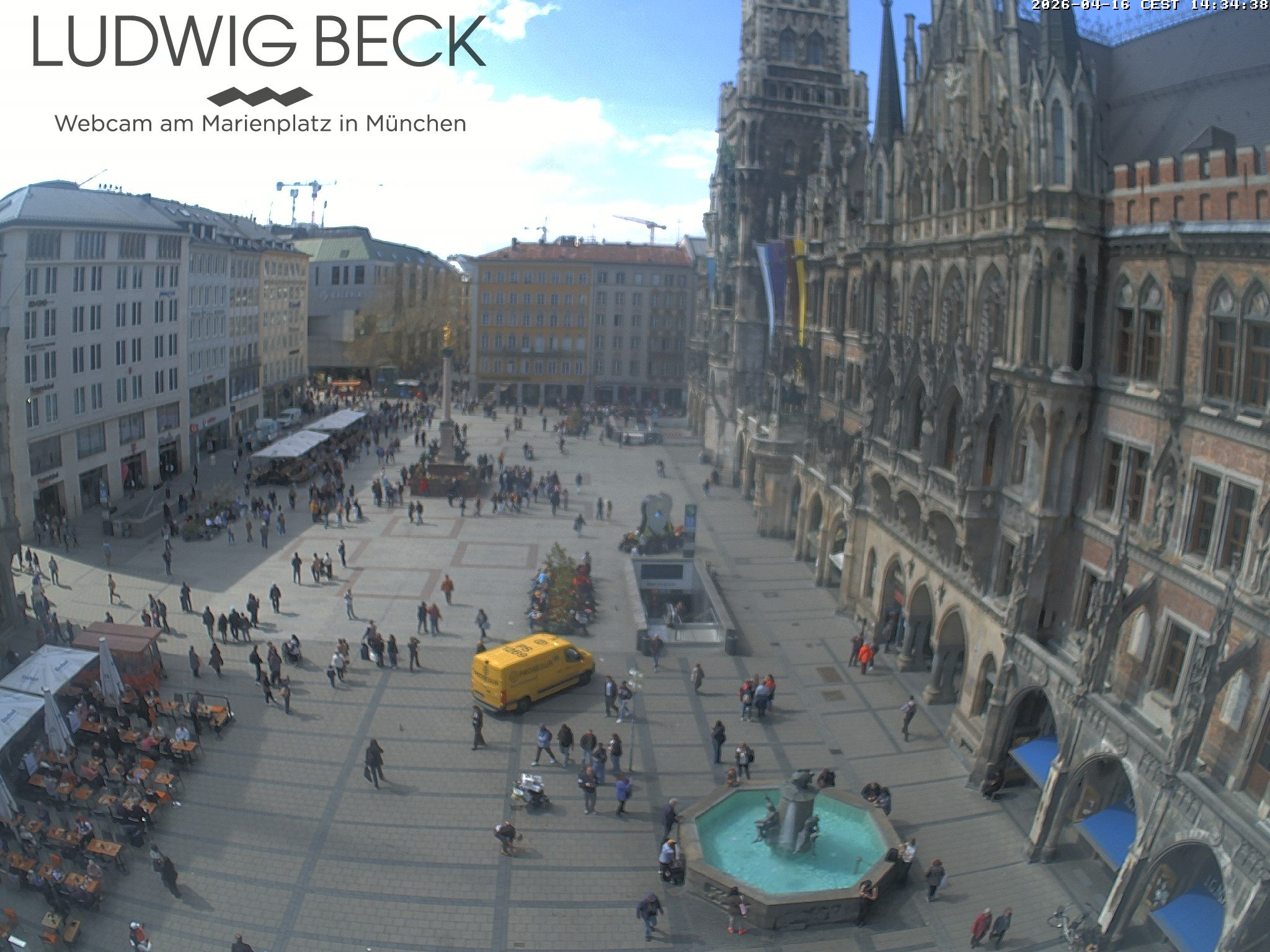 Archived image Webcam at the Marienplatz, Munich