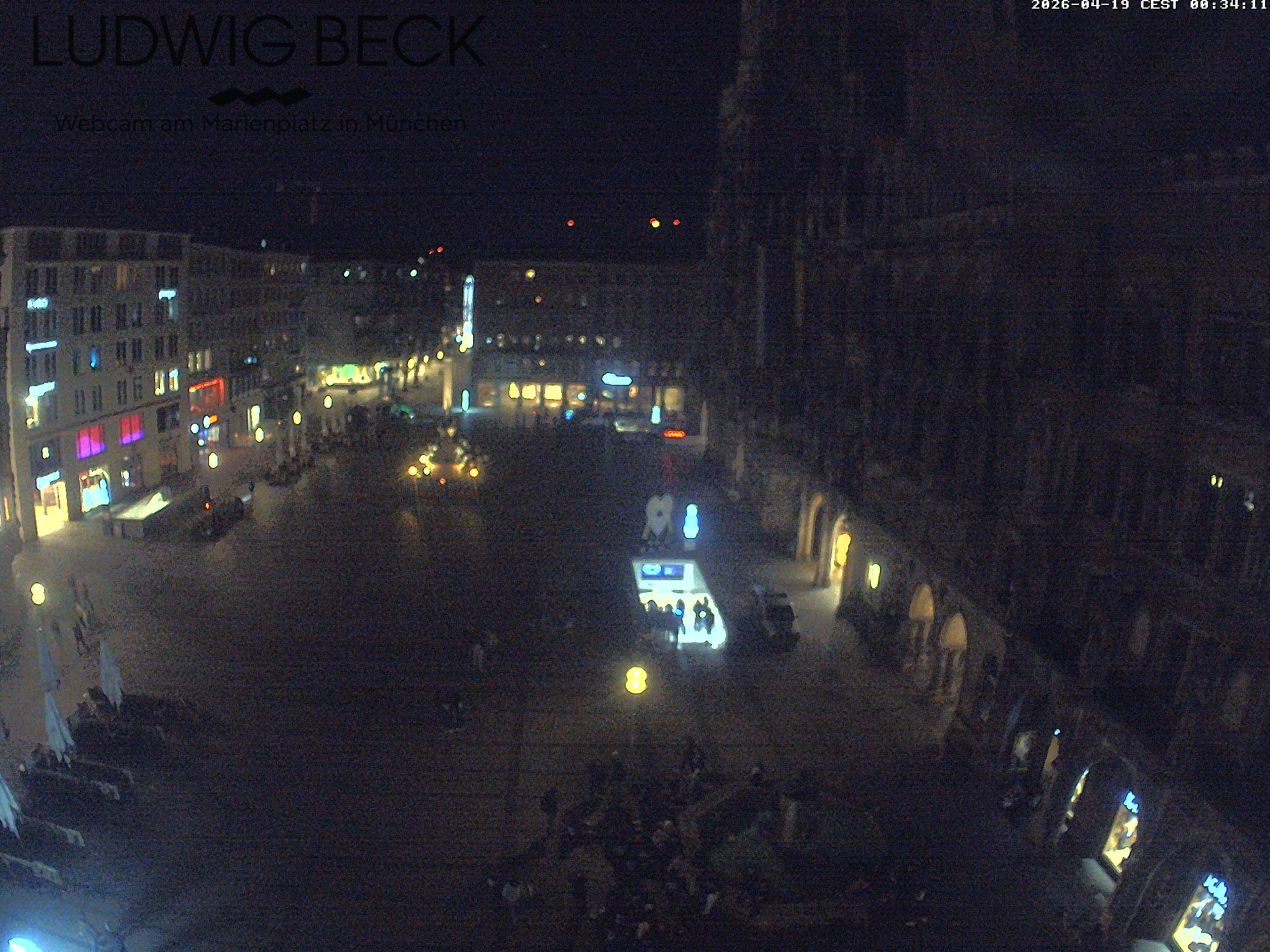 Archiv Foto Webcam am Marienplatz München