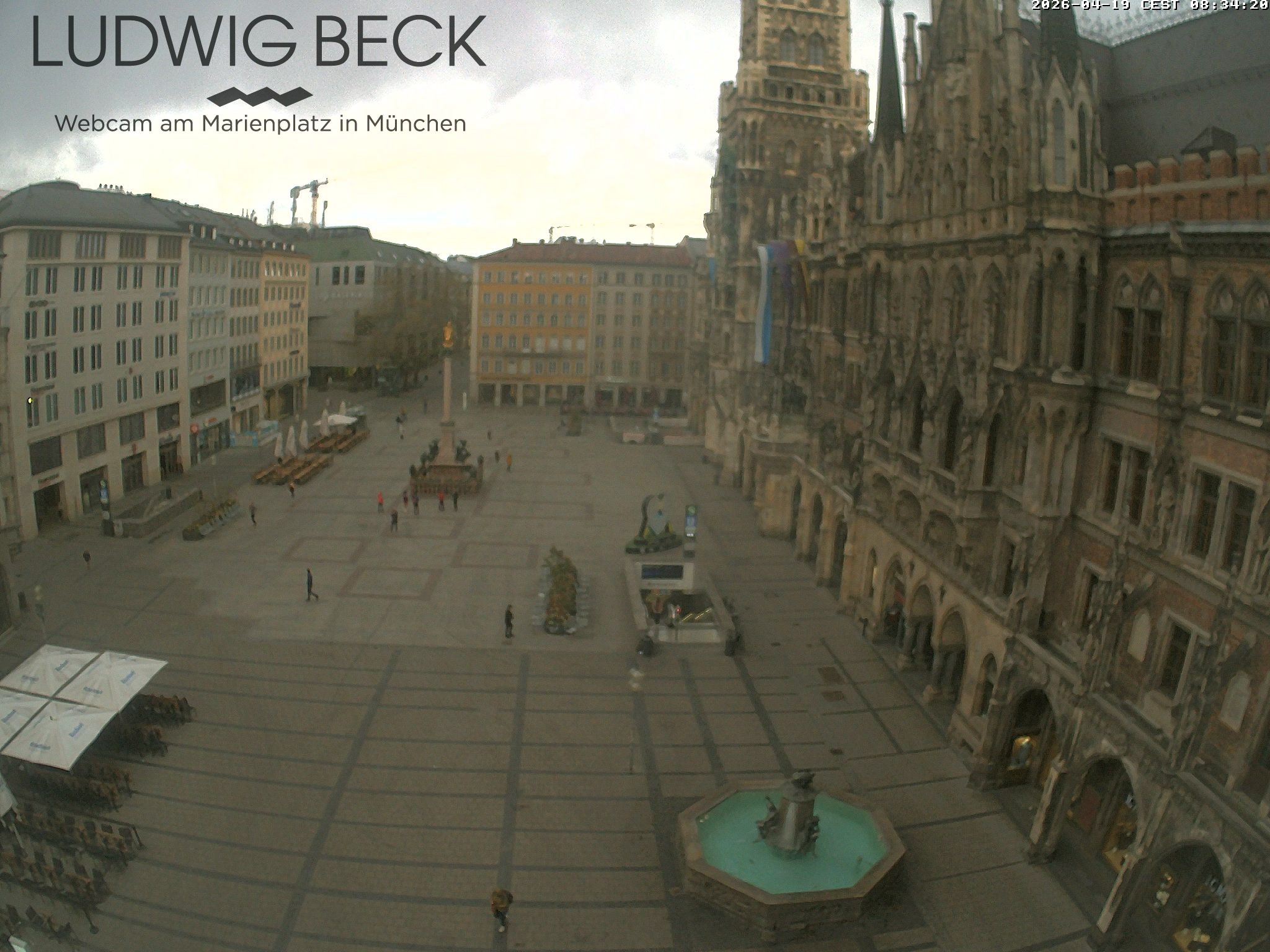 Archived image Webcam at the Marienplatz, Munich