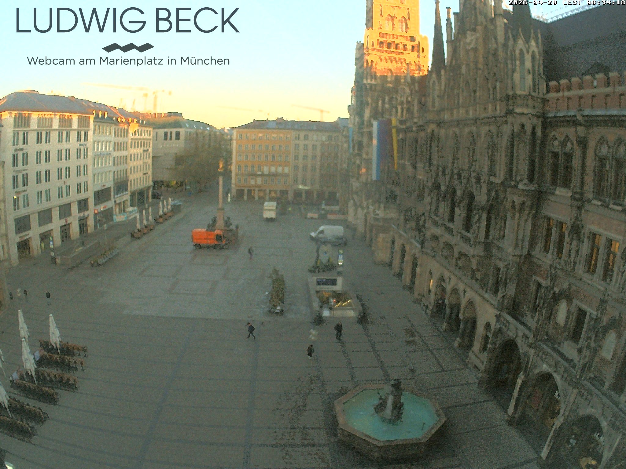 Archiv Foto Webcam am Marienplatz München
