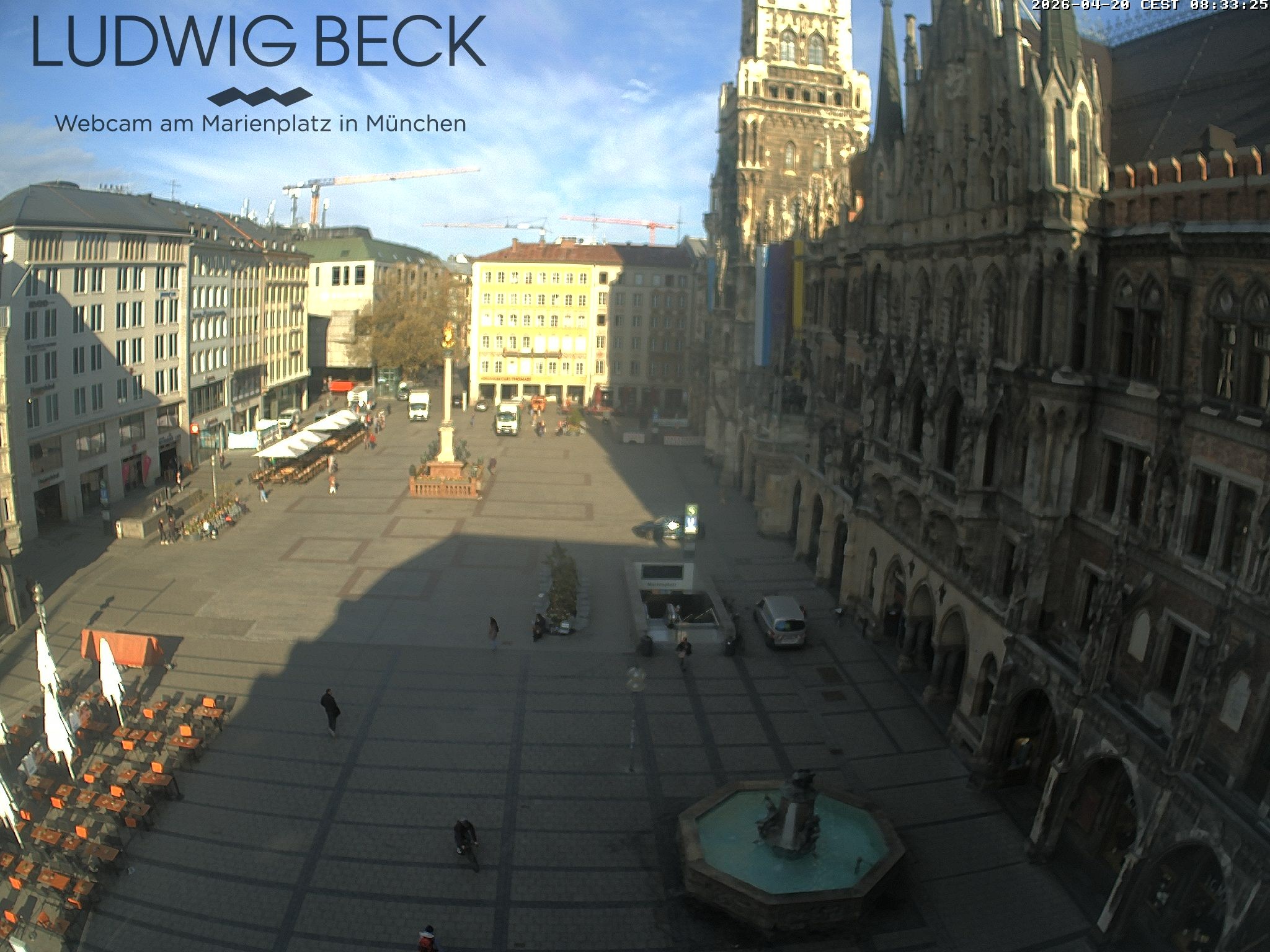Archiv Foto Webcam am Marienplatz München