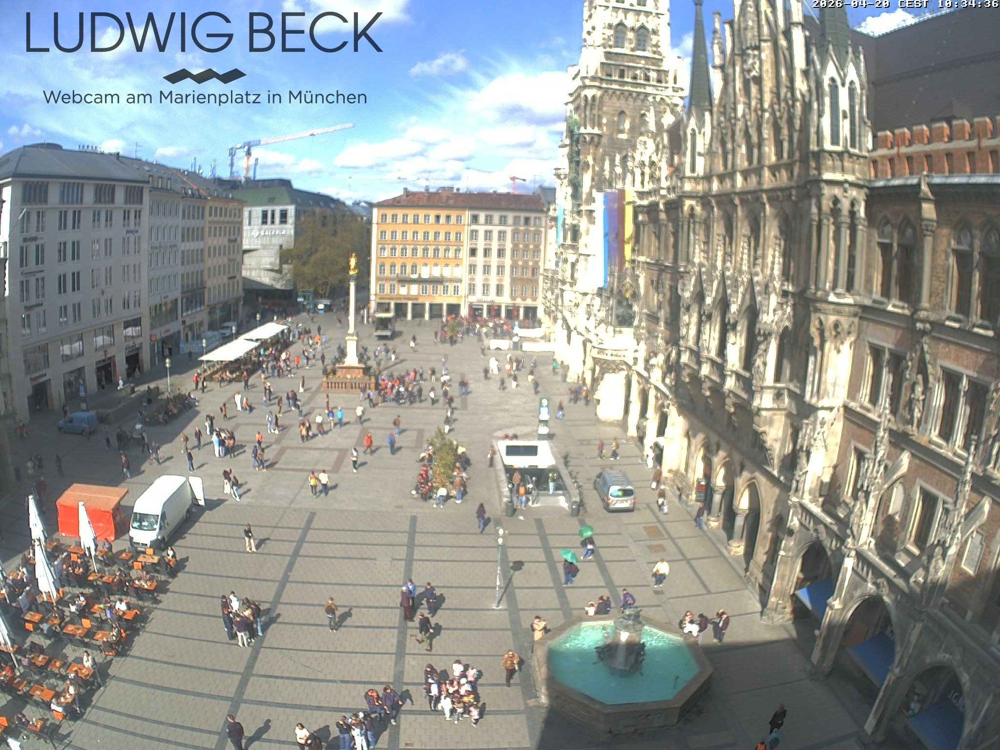 Archiv Foto Webcam am Marienplatz München