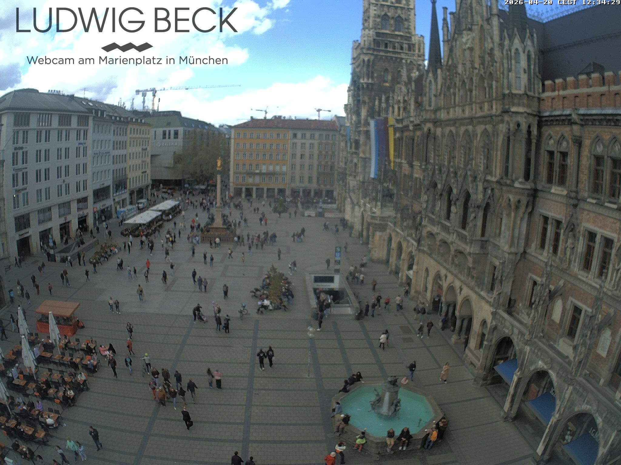 Archiv Foto Webcam am Marienplatz München