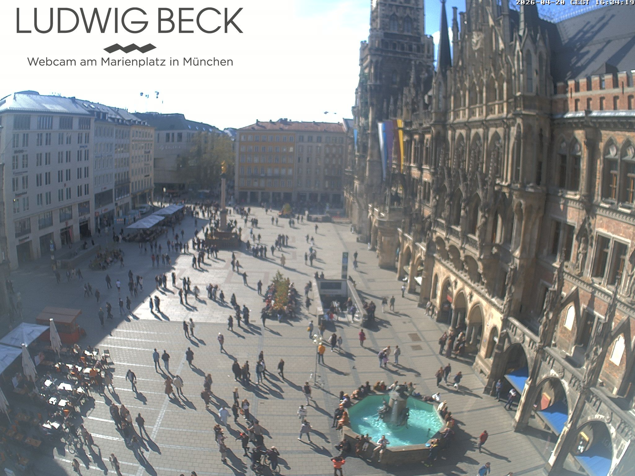 Archiv Foto Webcam am Marienplatz München