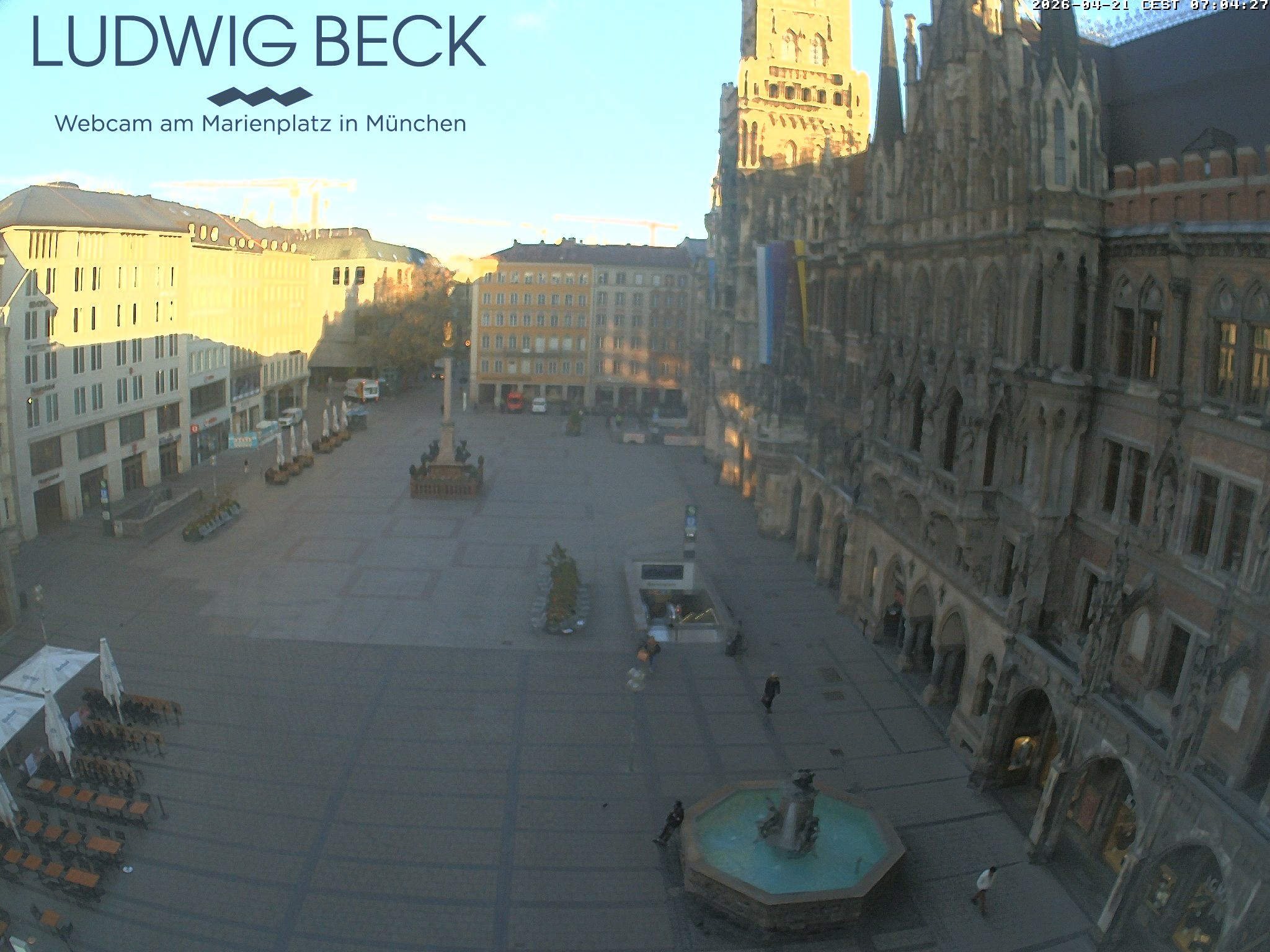 Archiv Foto Webcam am Marienplatz München