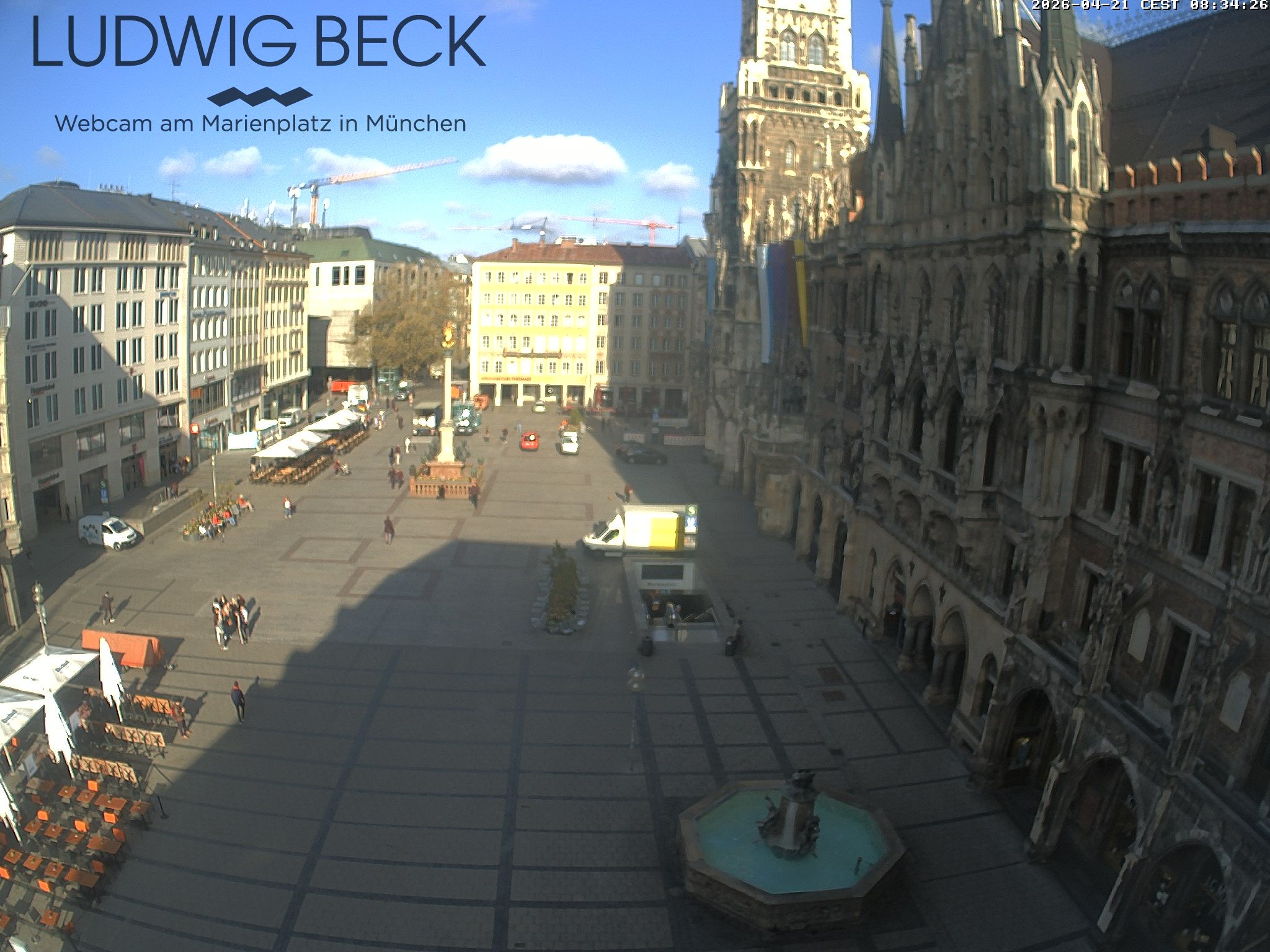 Archiv Foto Webcam am Marienplatz München