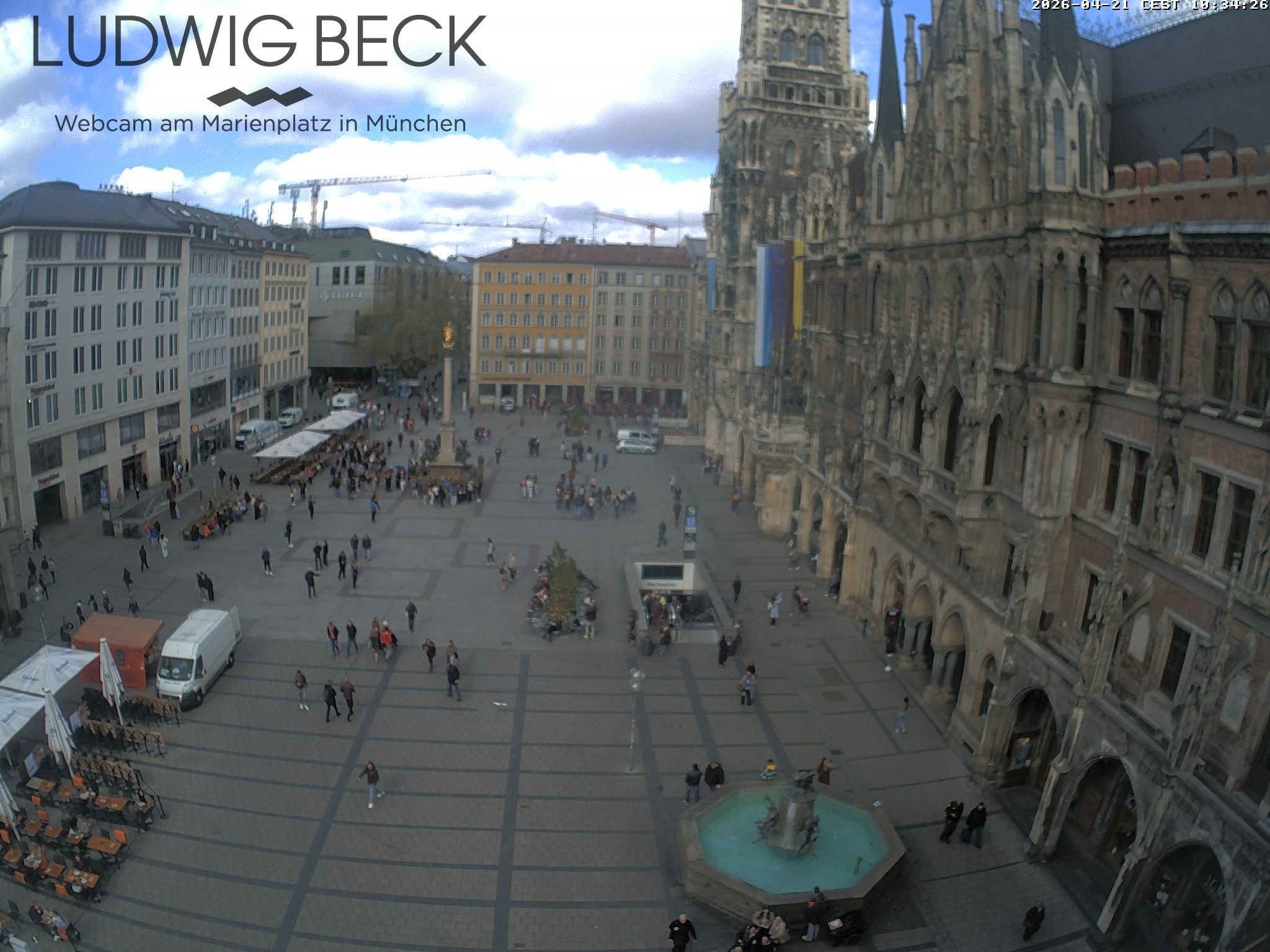 Archiv Foto Webcam am Marienplatz München