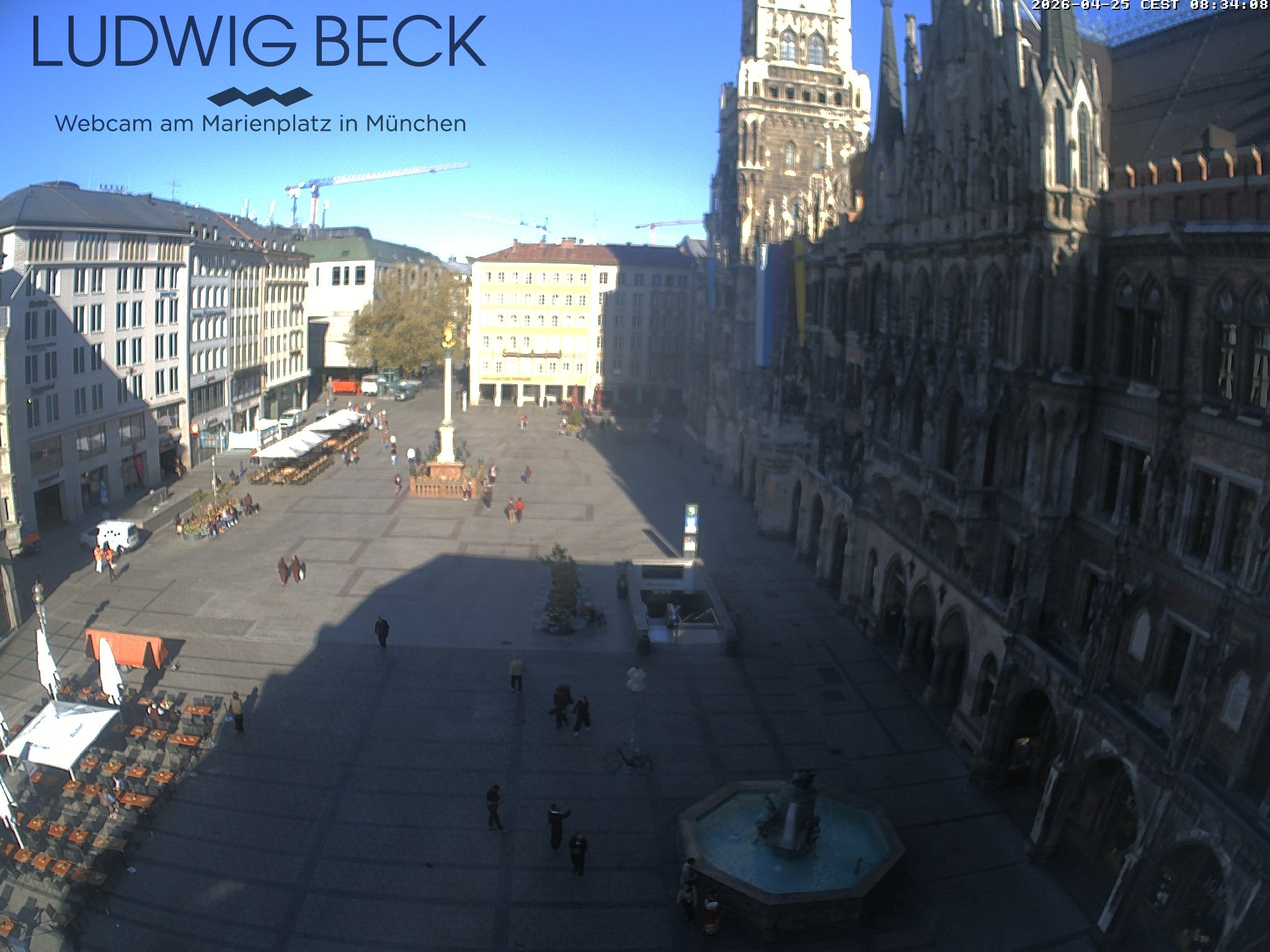 Archiv Foto Webcam am Marienplatz München
