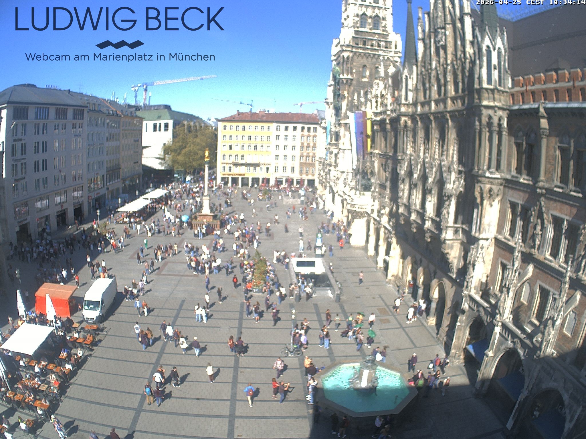 Archiv Foto Webcam am Marienplatz München