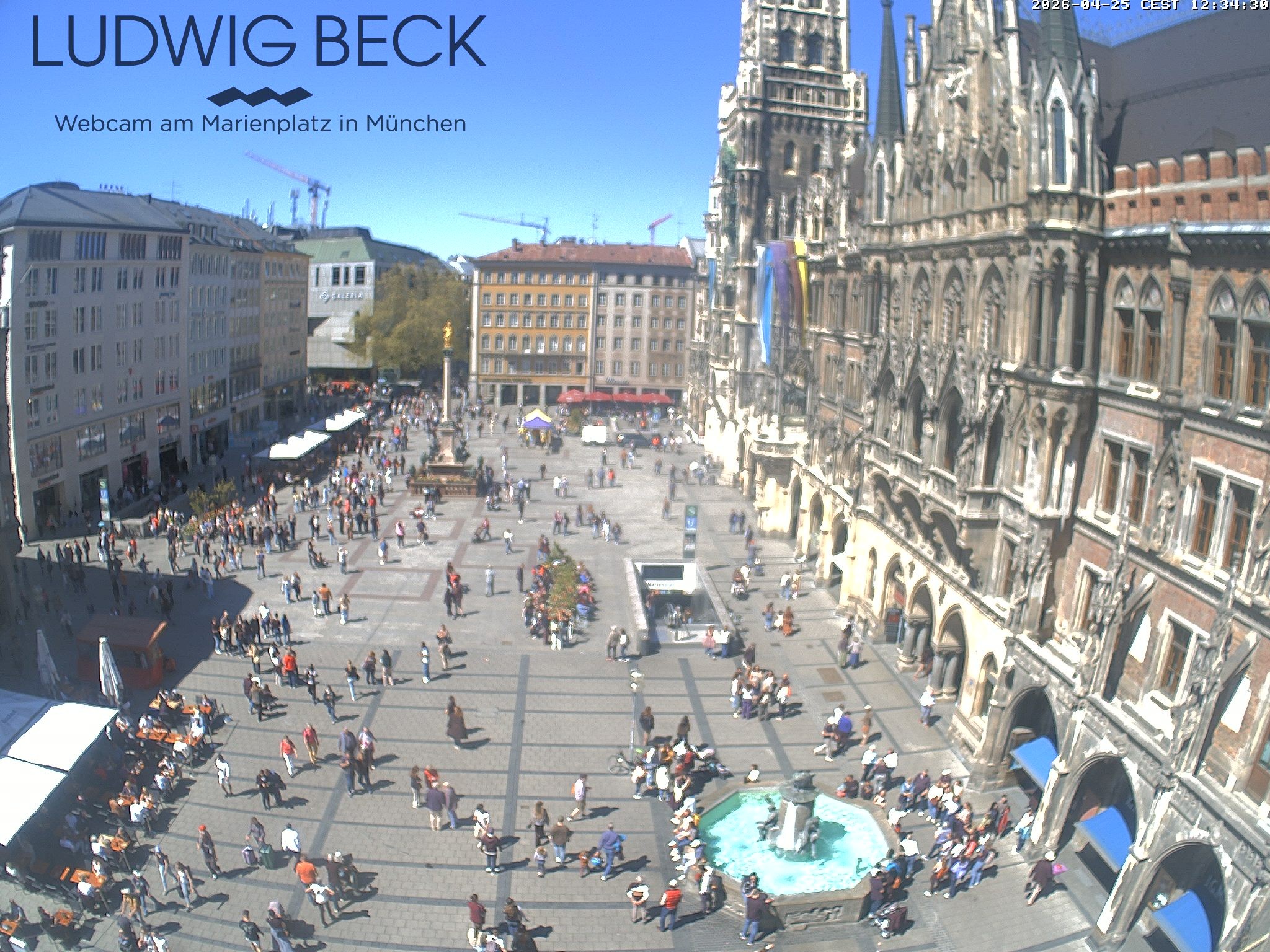 Archiv Foto Webcam am Marienplatz München