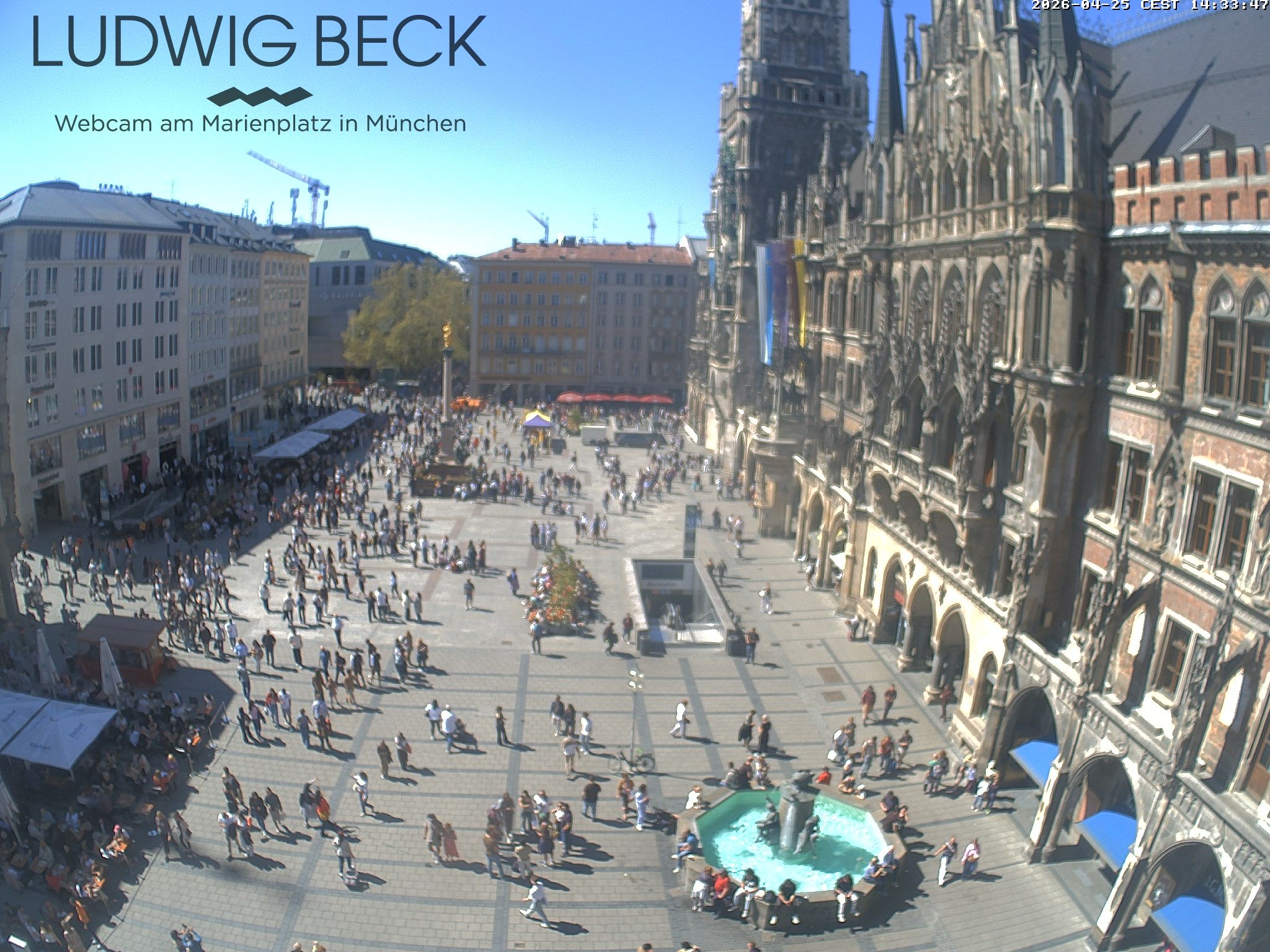 Archiv Foto Webcam am Marienplatz München