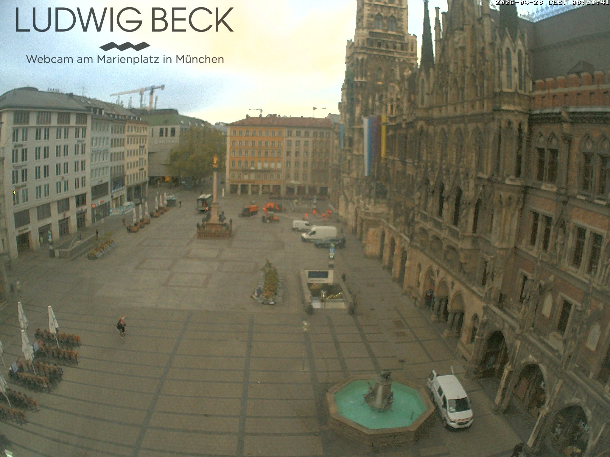 Archiv Foto Webcam am Marienplatz München