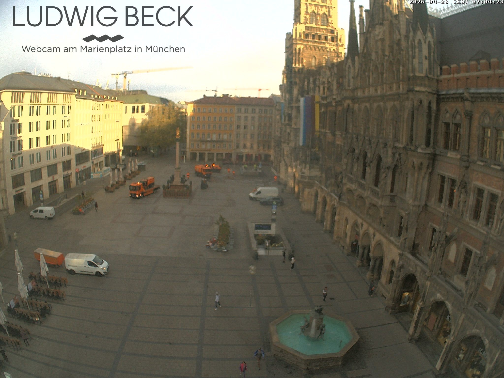 Archiv Foto Webcam am Marienplatz München