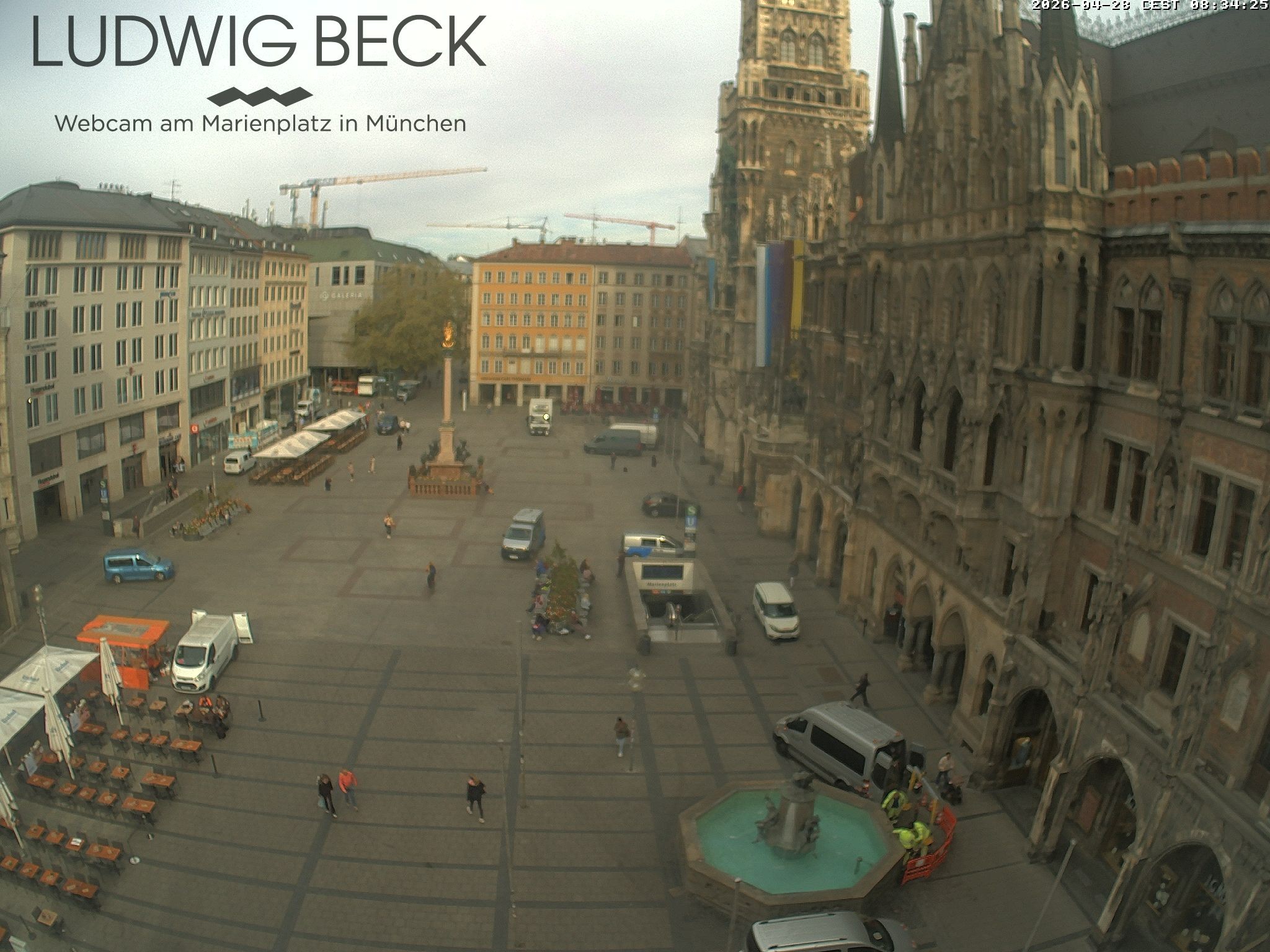 Archiv Foto Webcam am Marienplatz München