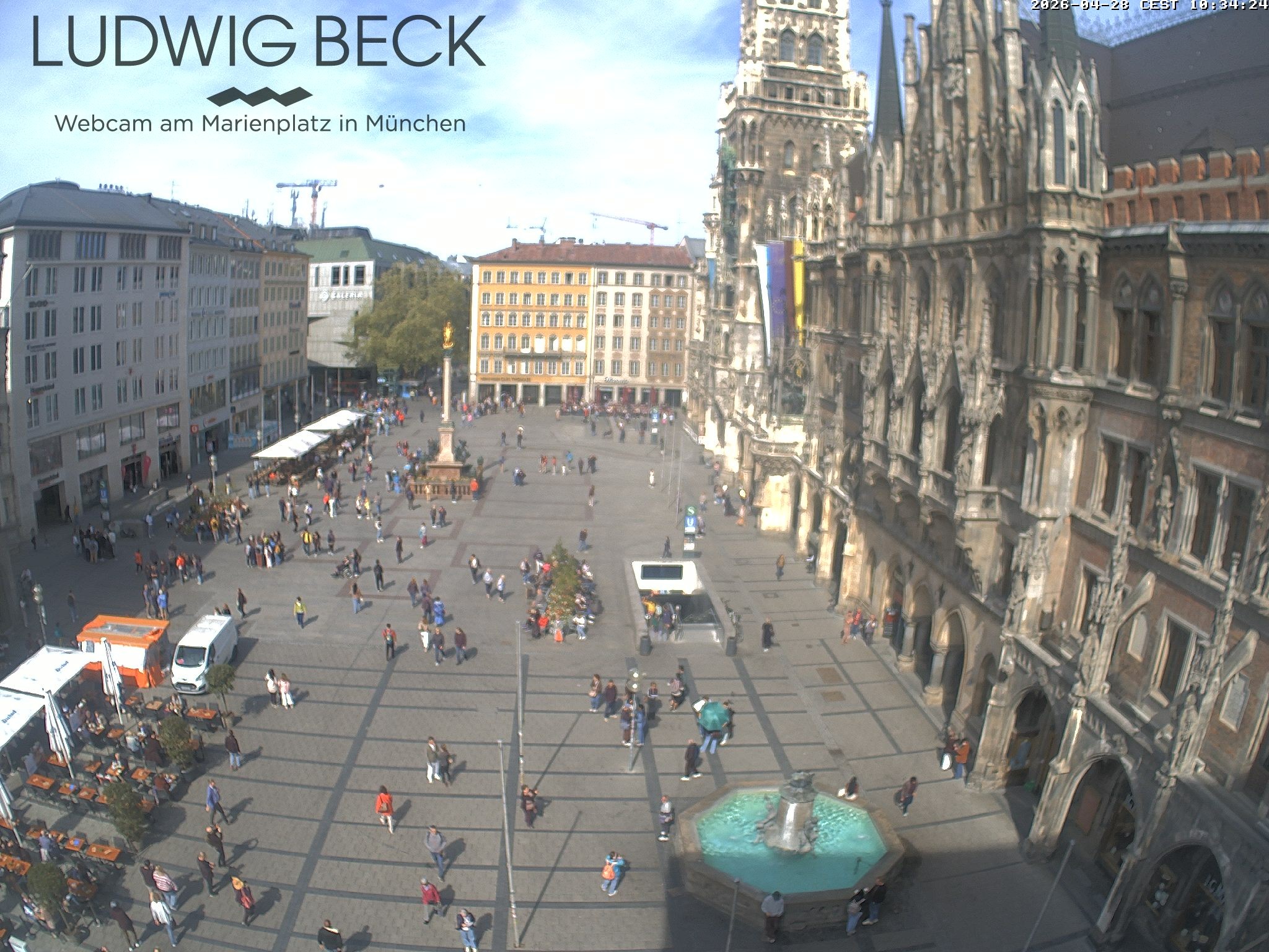 Archiv Foto Webcam am Marienplatz München