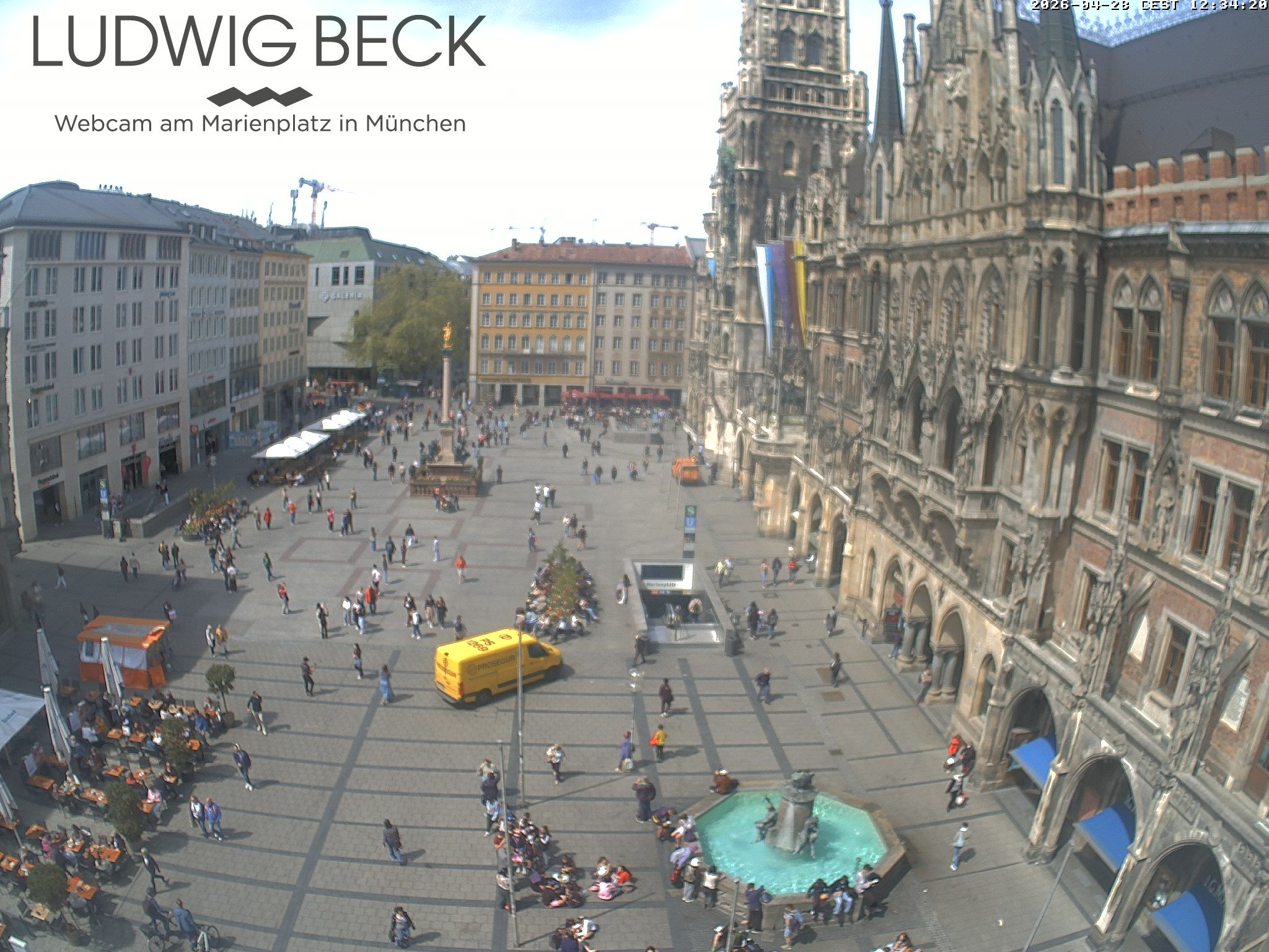 Archiv Foto Webcam am Marienplatz München