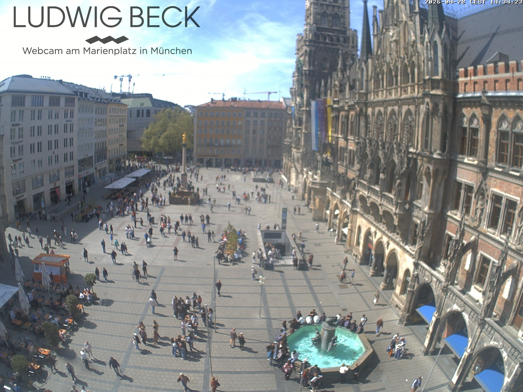Archiv Foto Webcam am Marienplatz München