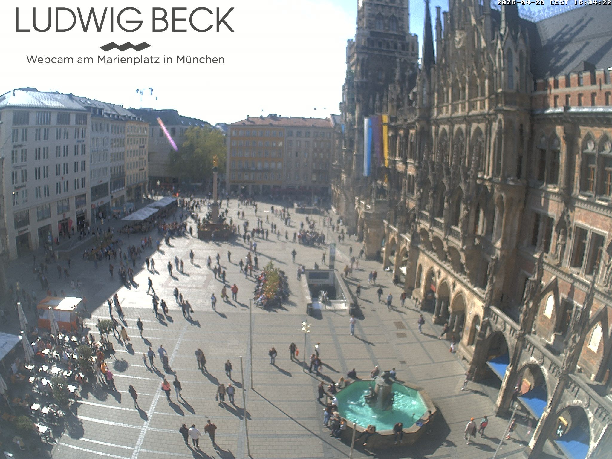 Archiv Foto Webcam am Marienplatz München