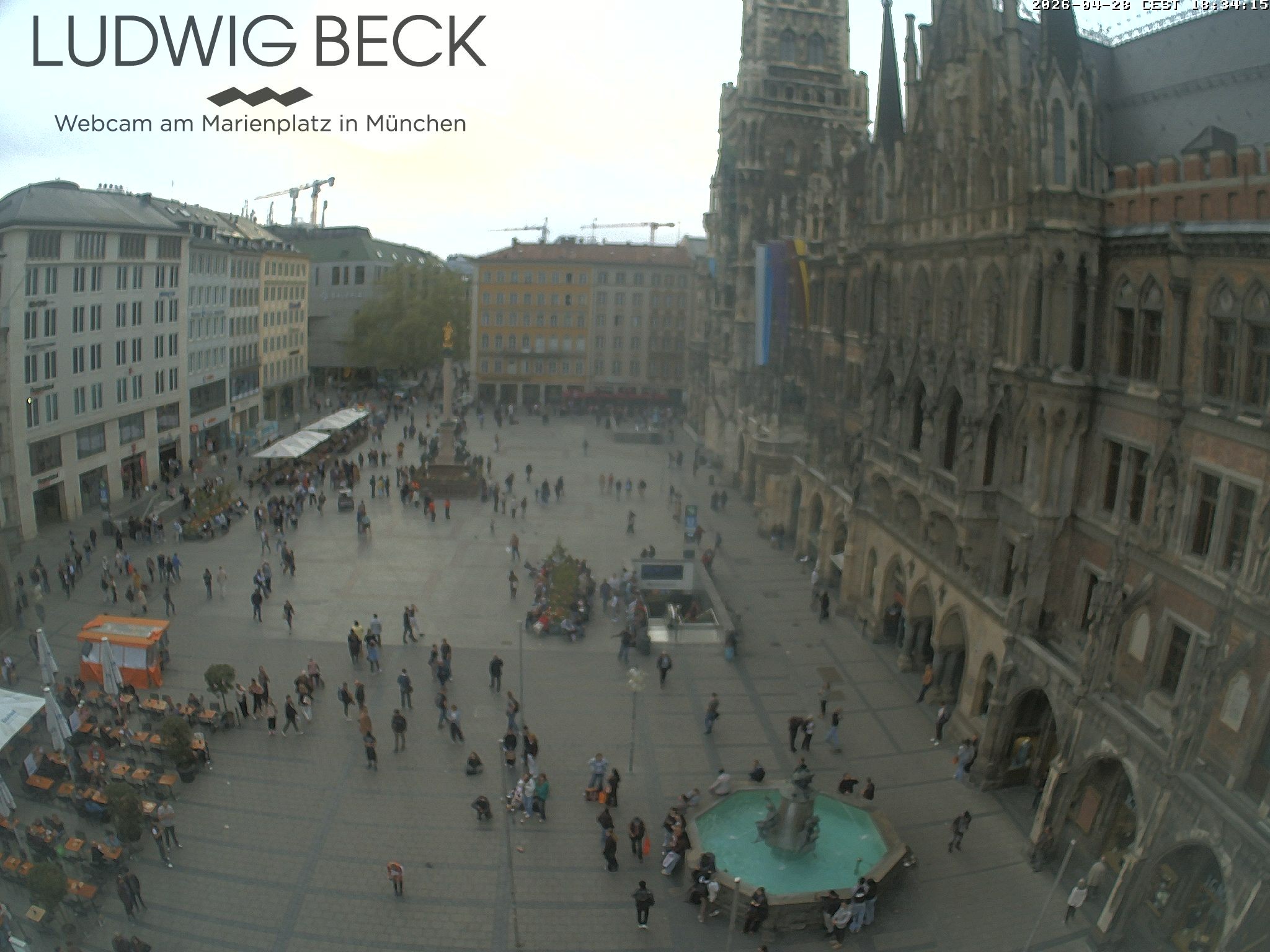 Archiv Foto Webcam am Marienplatz München