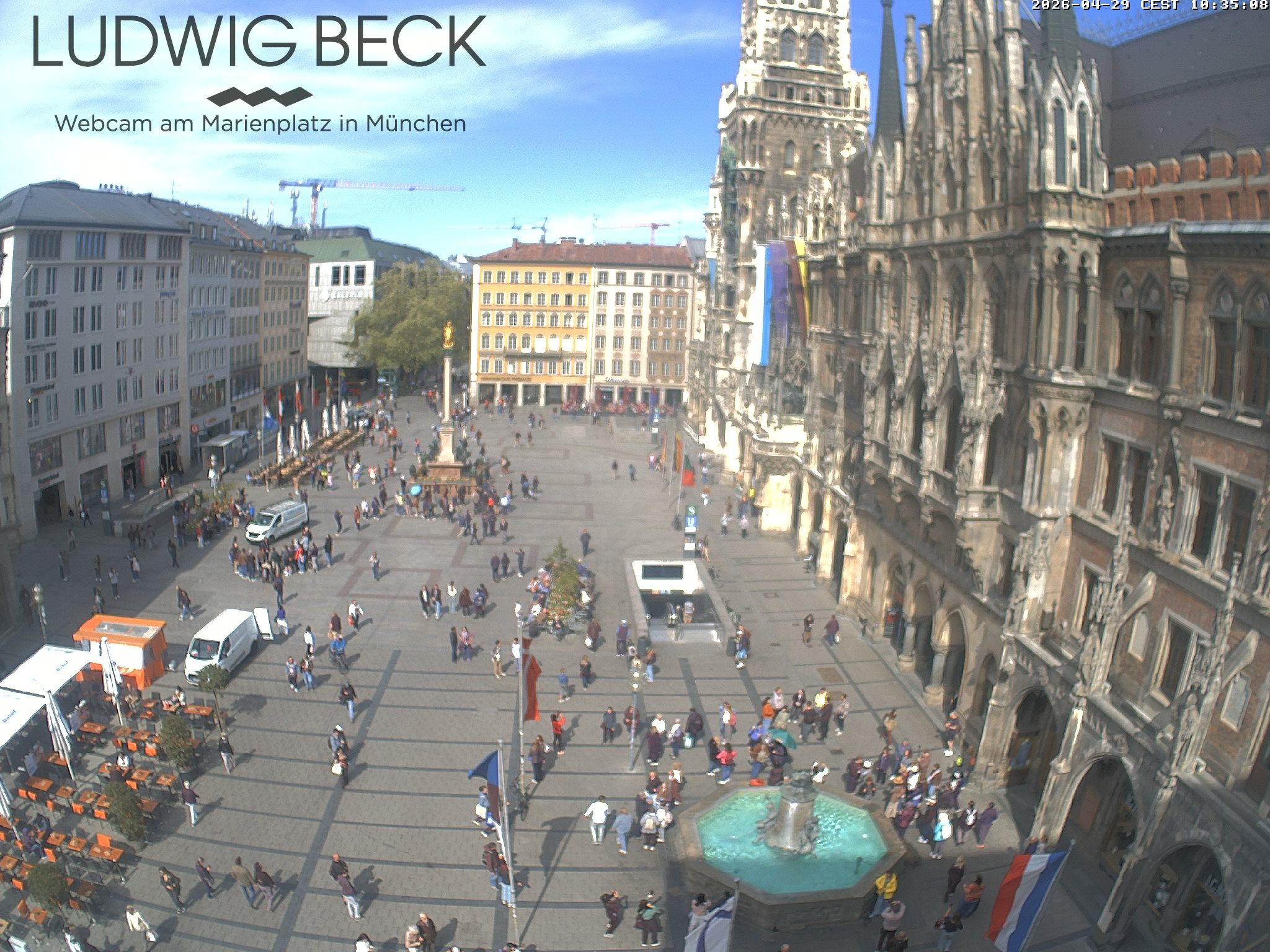 Archiv Foto Webcam am Marienplatz München