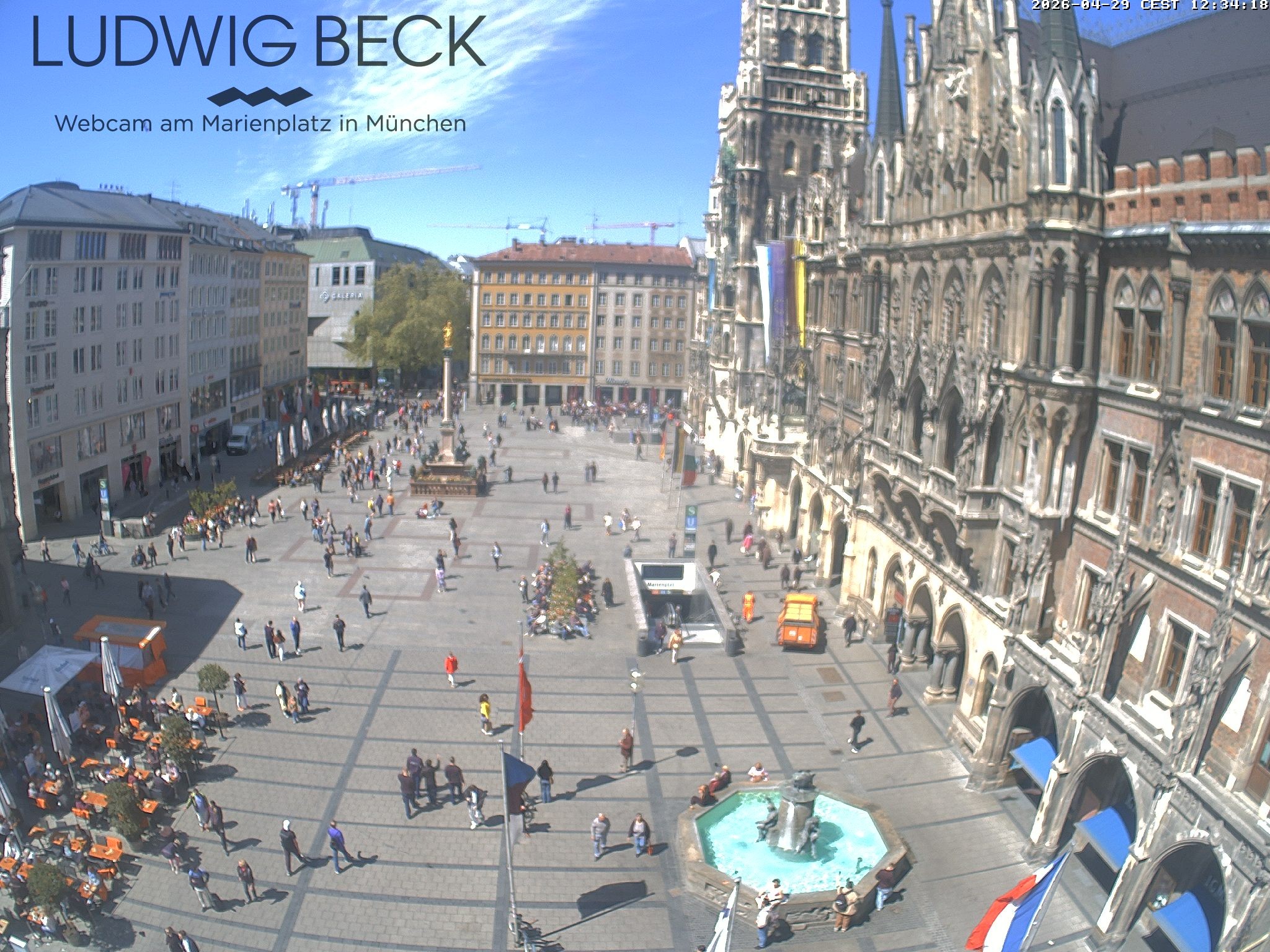 Archiv Foto Webcam am Marienplatz München