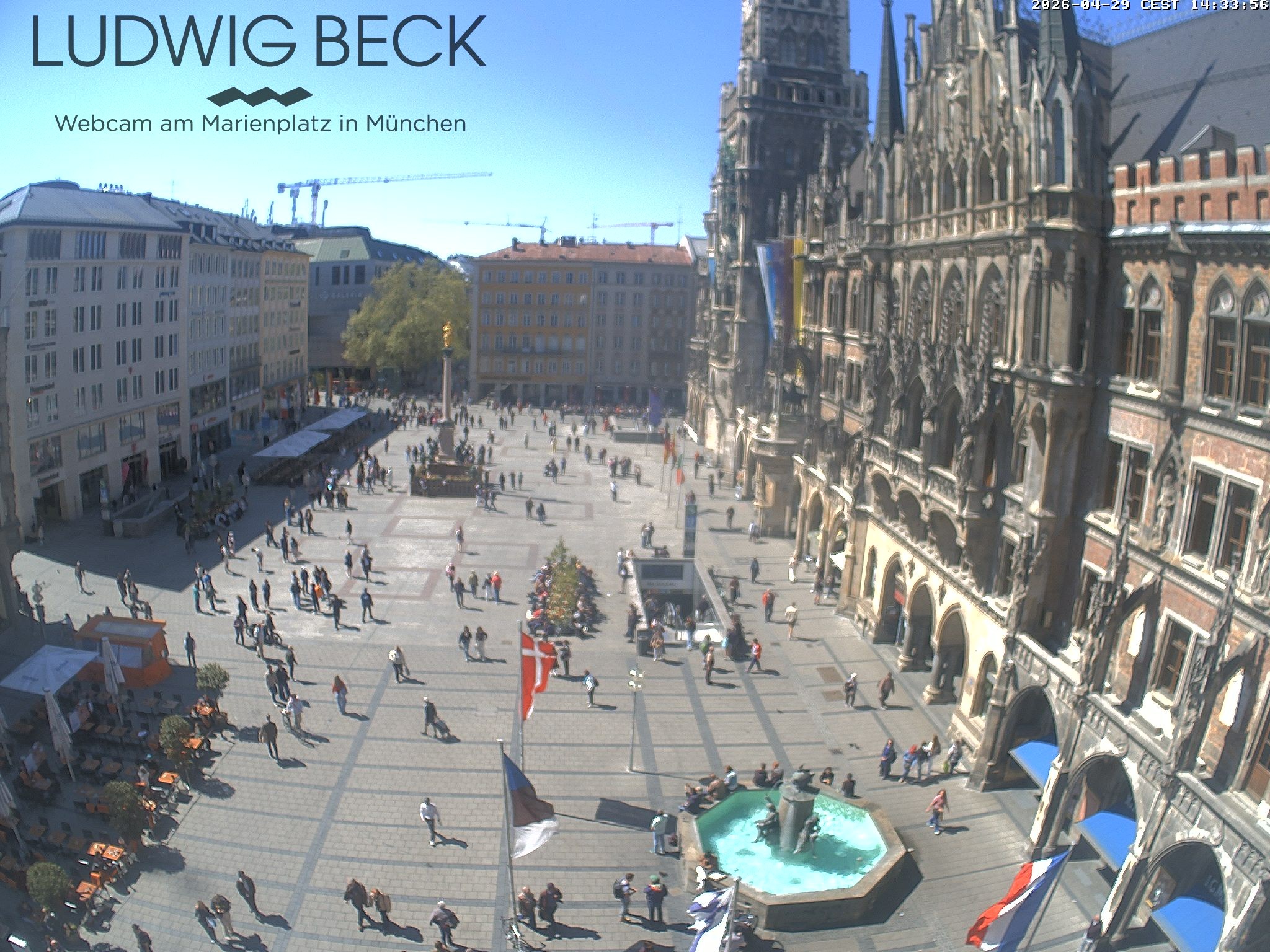 Archiv Foto Webcam am Marienplatz München