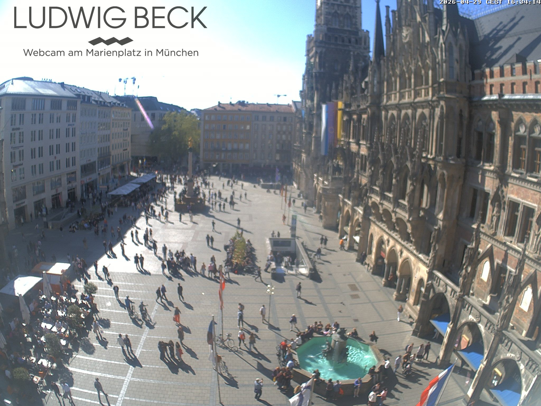 Archiv Foto Webcam am Marienplatz München