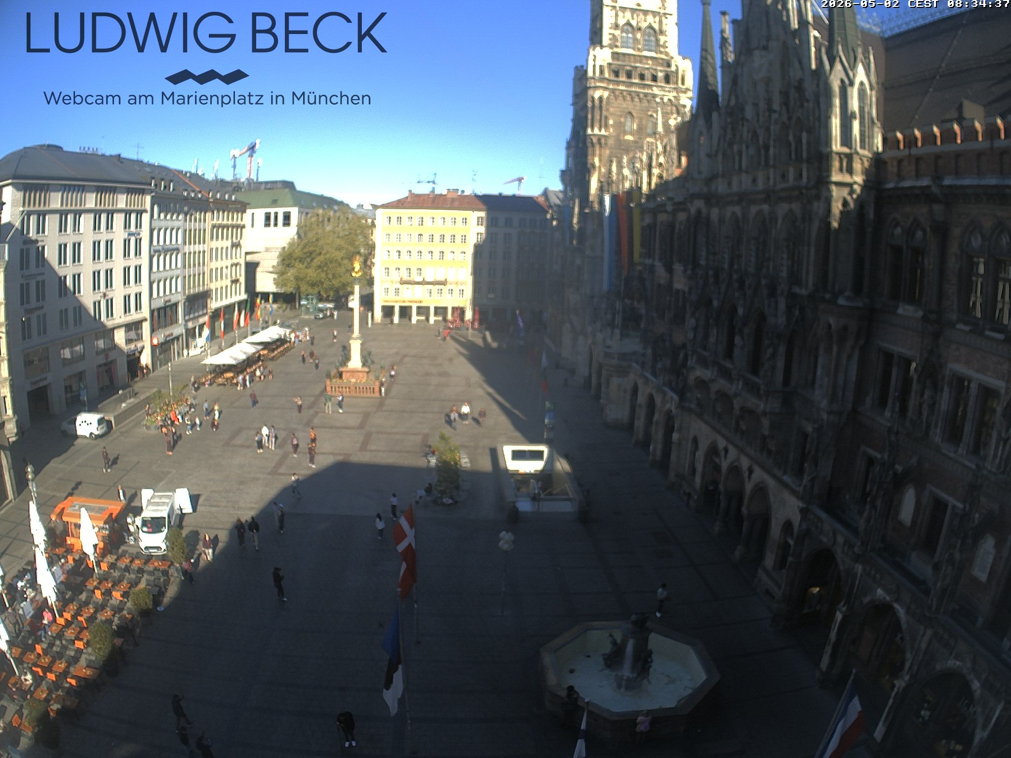 Archiv Foto Webcam am Marienplatz München