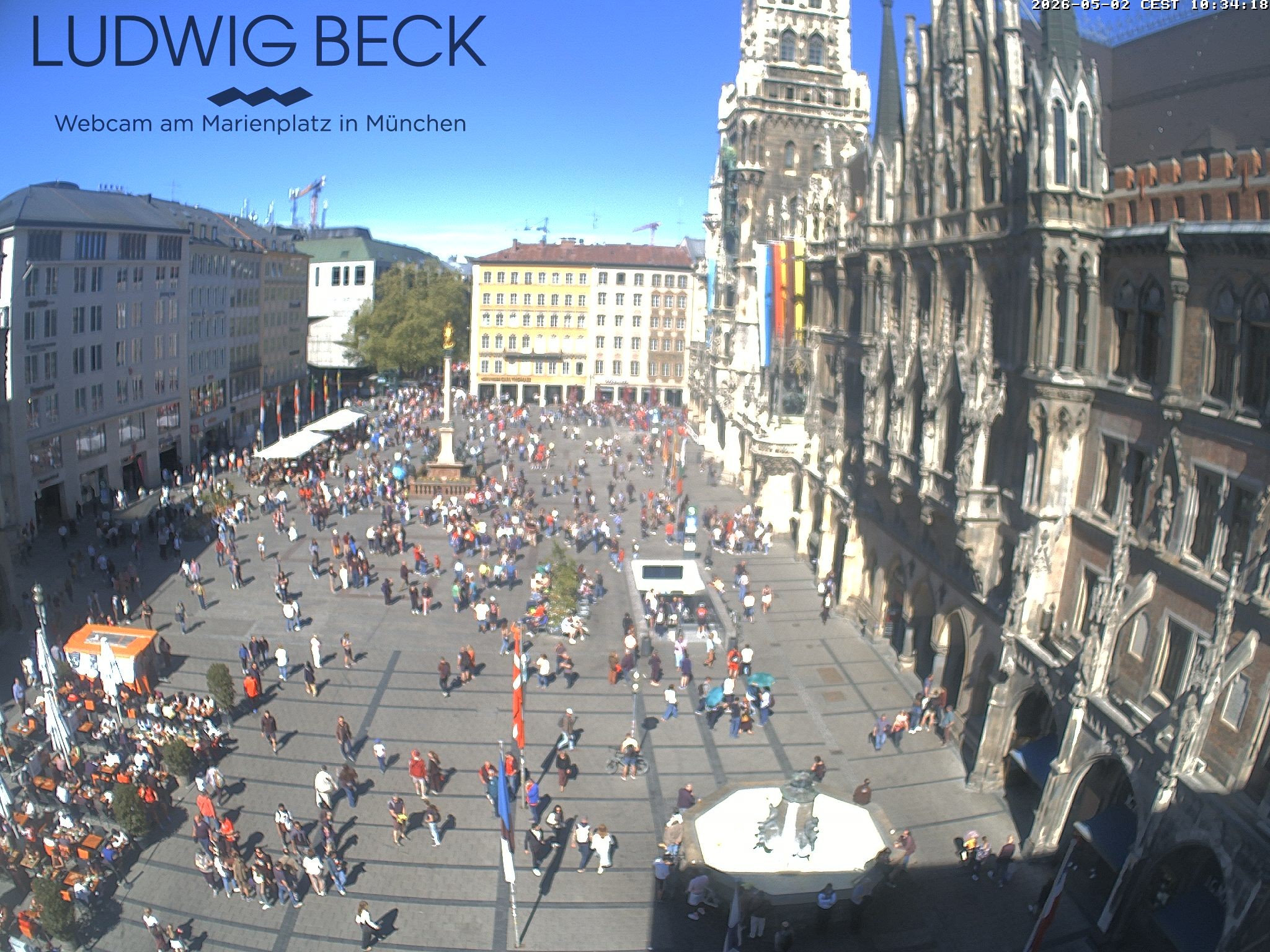 Archiv Foto Webcam am Marienplatz München