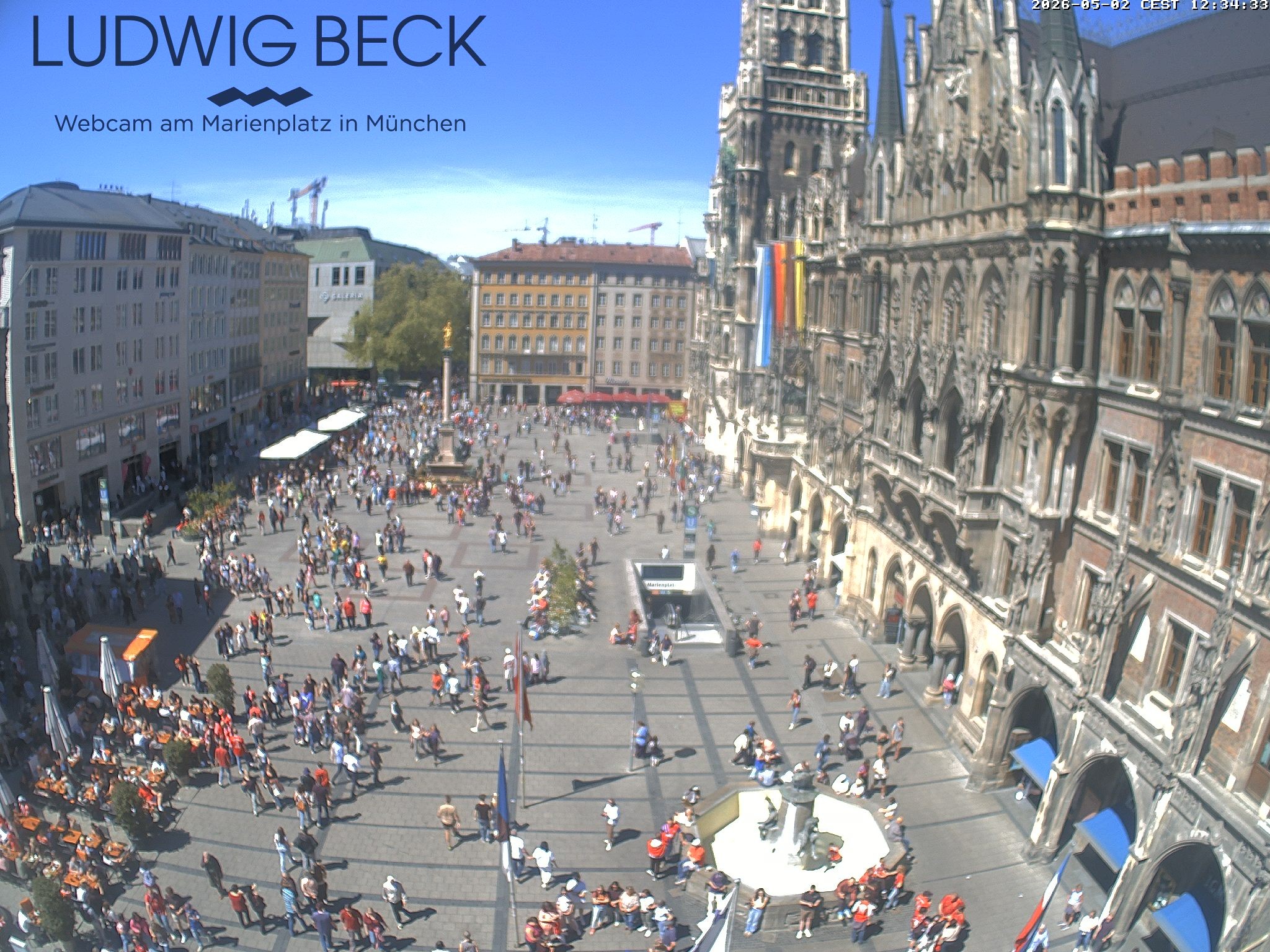 Archiv Foto Webcam am Marienplatz München