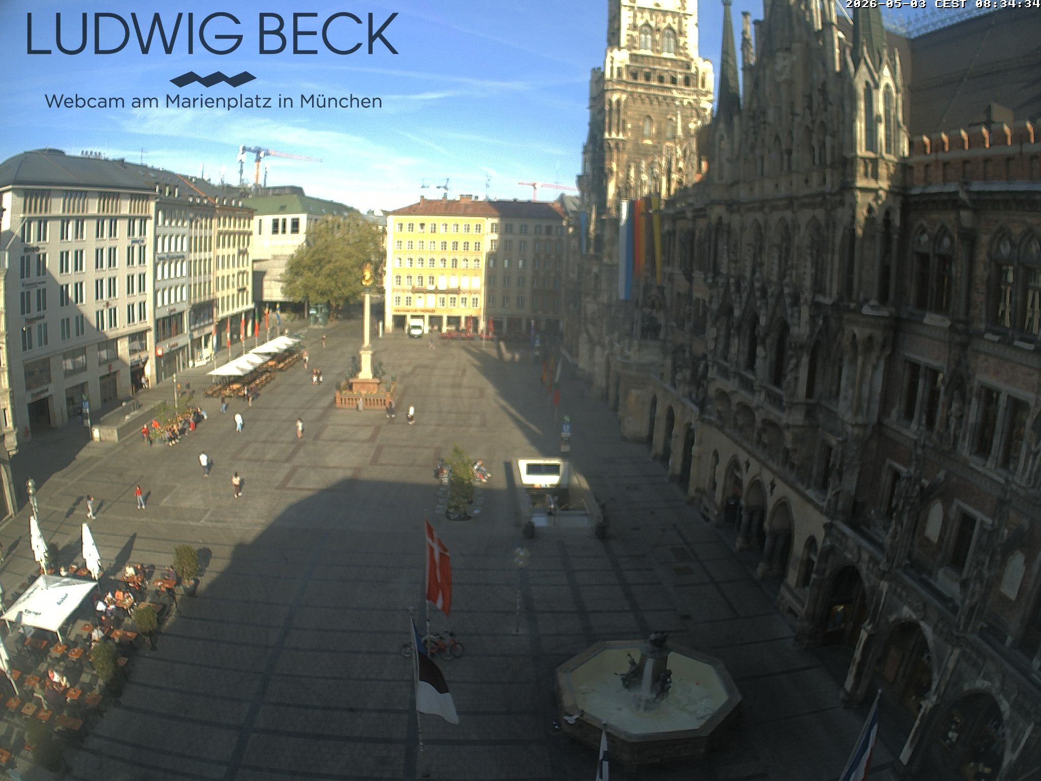 Archived image Webcam at the Marienplatz, Munich