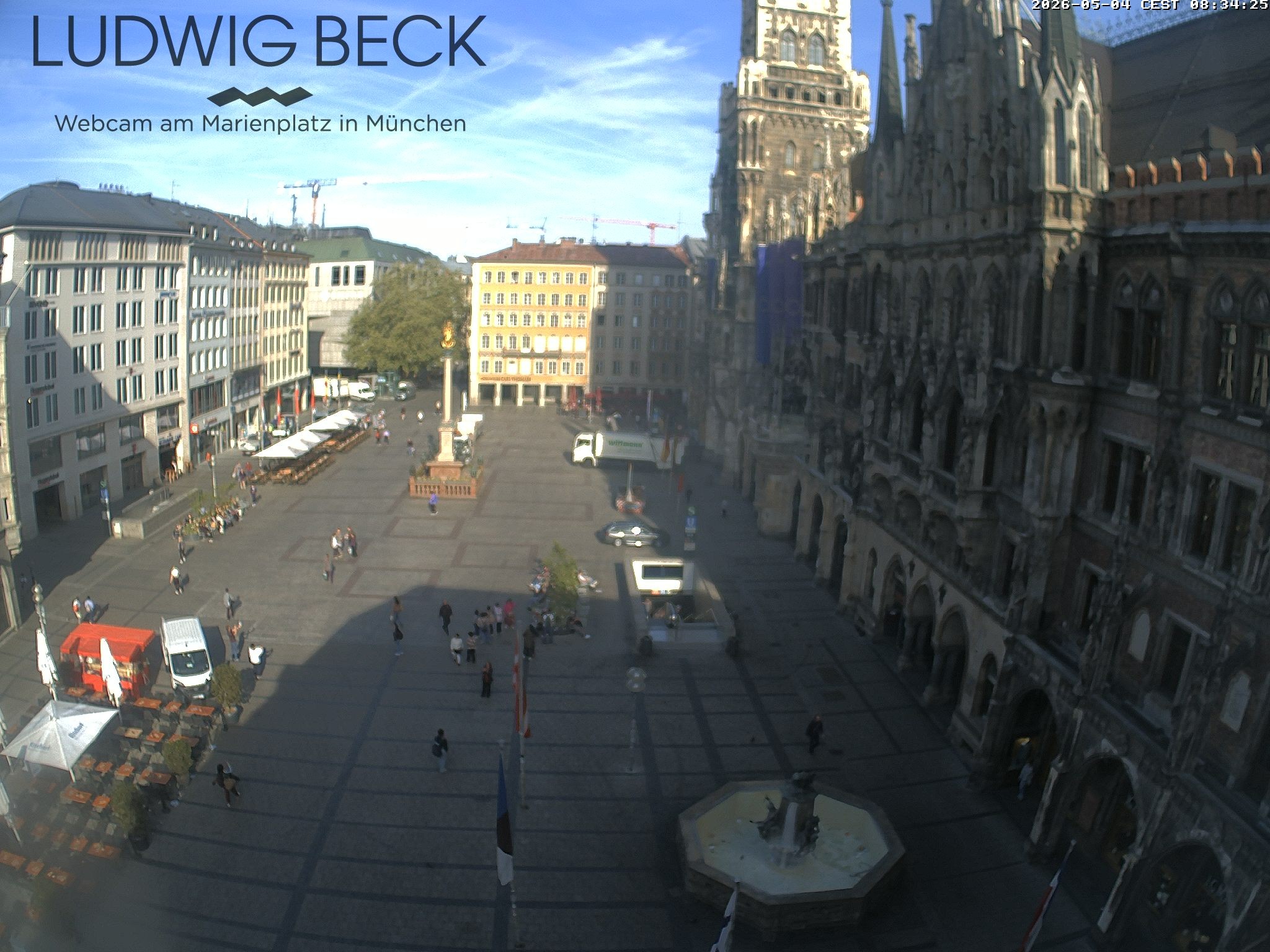 Archiv Foto Webcam am Marienplatz München