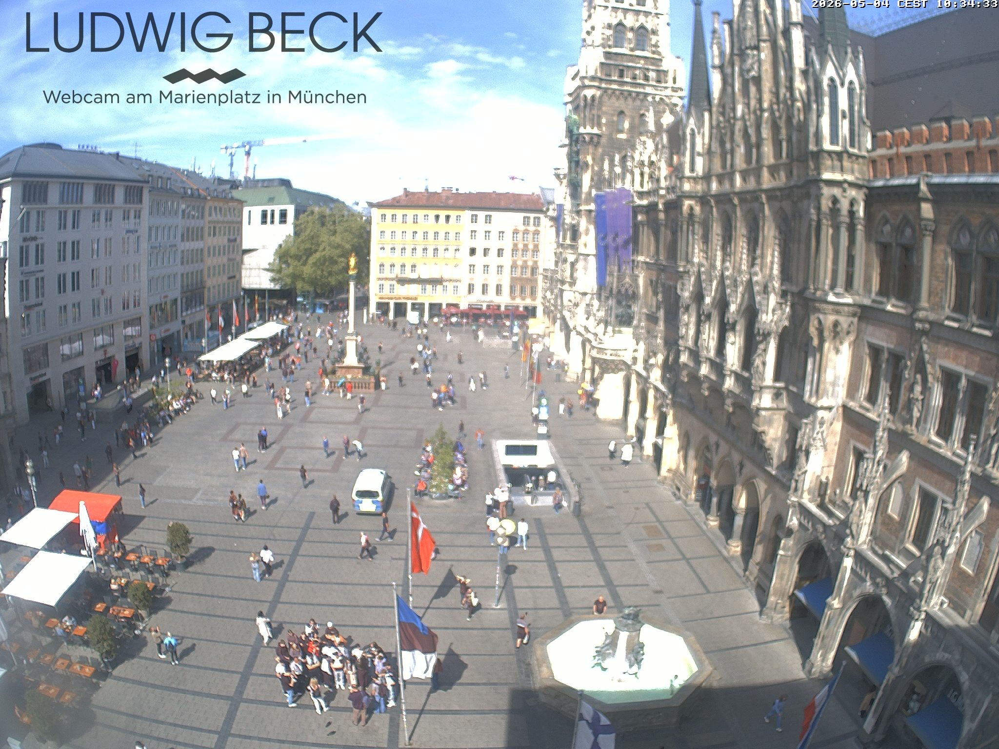 Archiv Foto Webcam am Marienplatz München