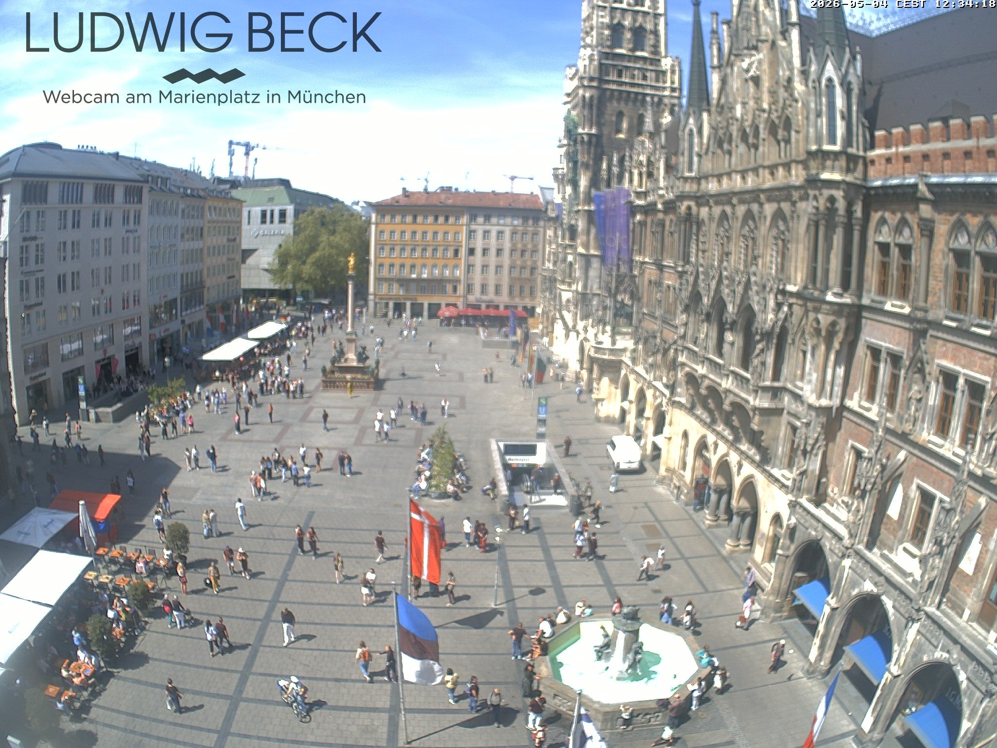 Archiv Foto Webcam am Marienplatz München