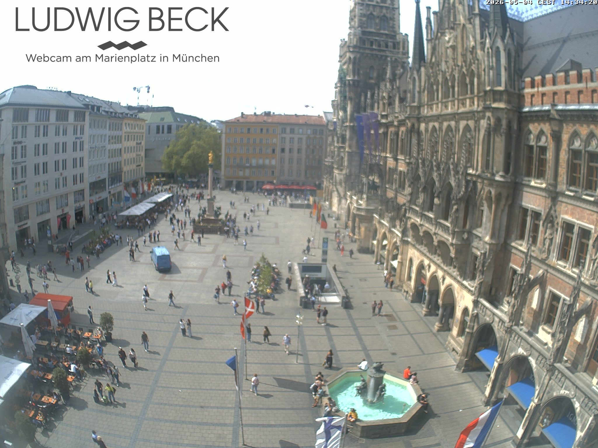 Archiv Foto Webcam am Marienplatz München