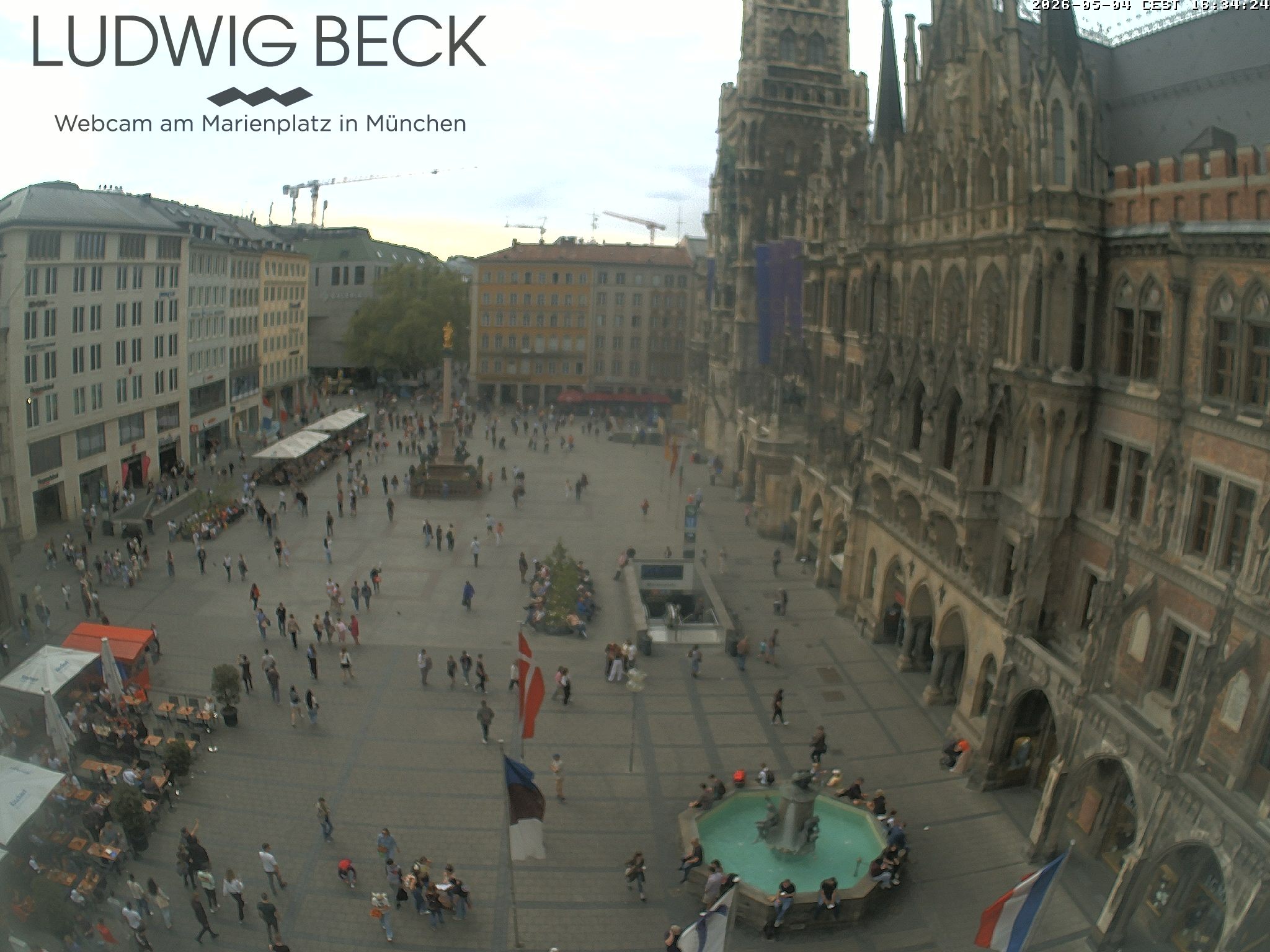 Archiv Foto Webcam am Marienplatz München