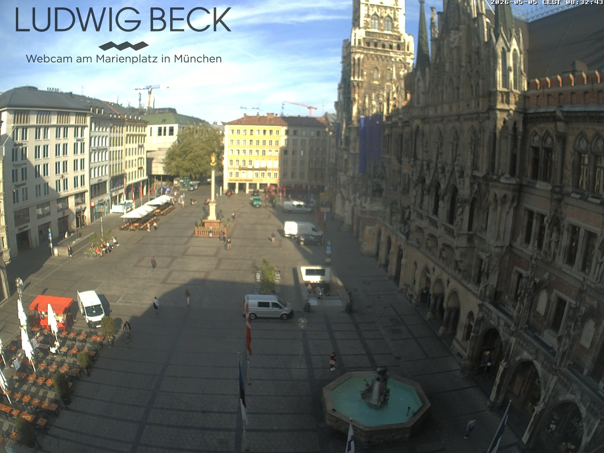 Archiv Foto Webcam am Marienplatz München